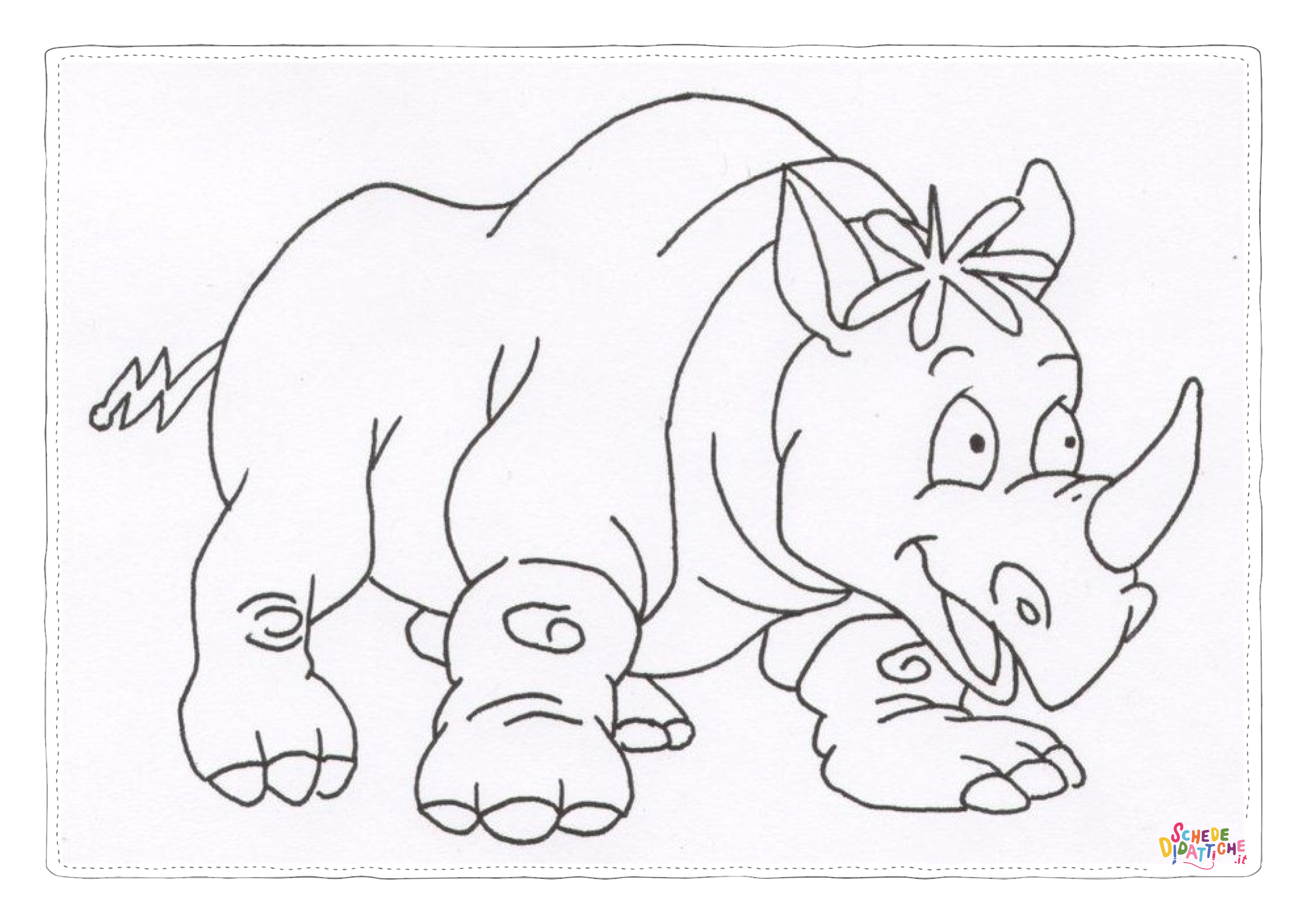 Disegno "Disegno di ippopotamo da stampare e colorare 24" Disegno di ippopotamo da stampare e colorare 24