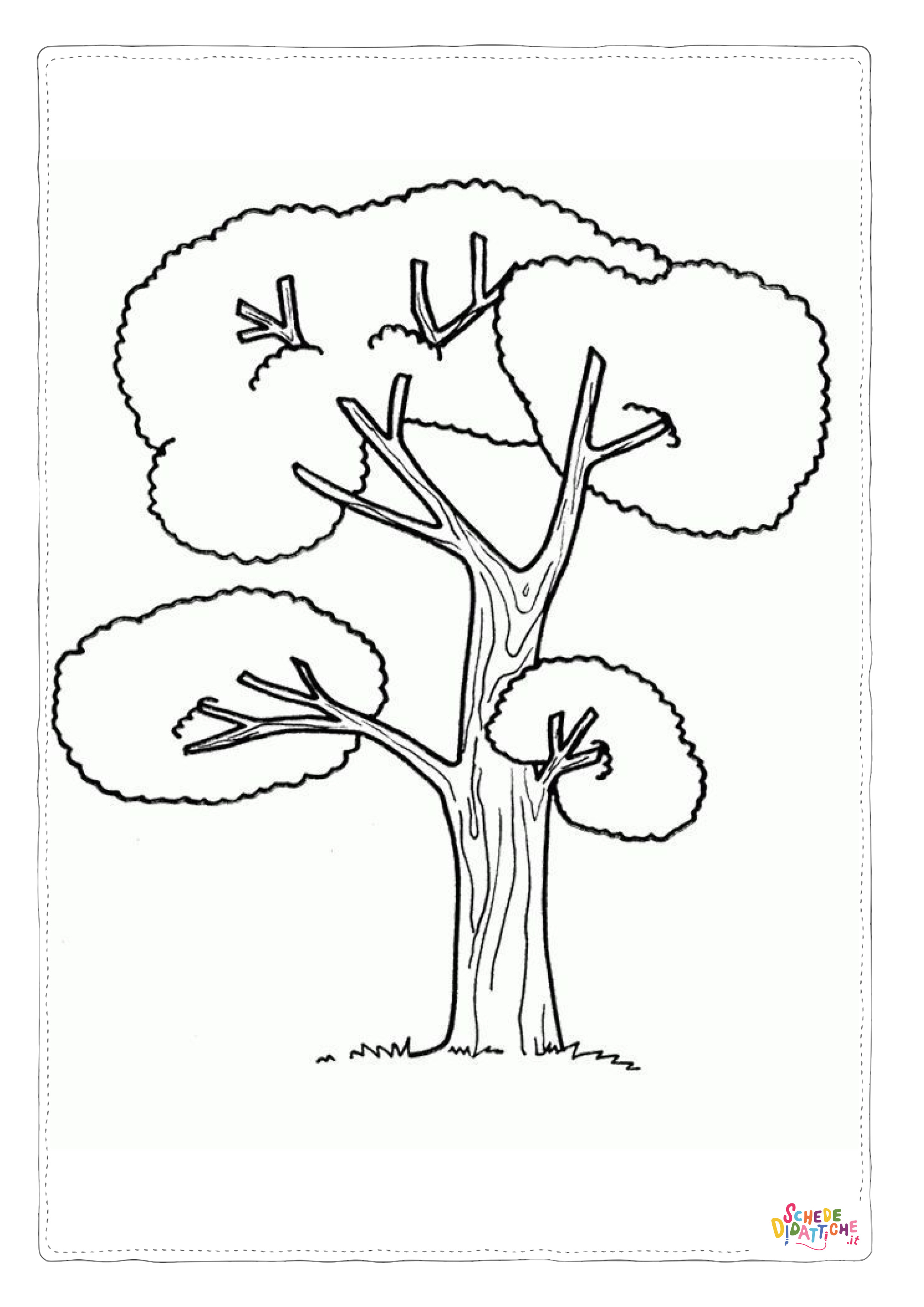 Disegno di albero da stampare e colorare 121