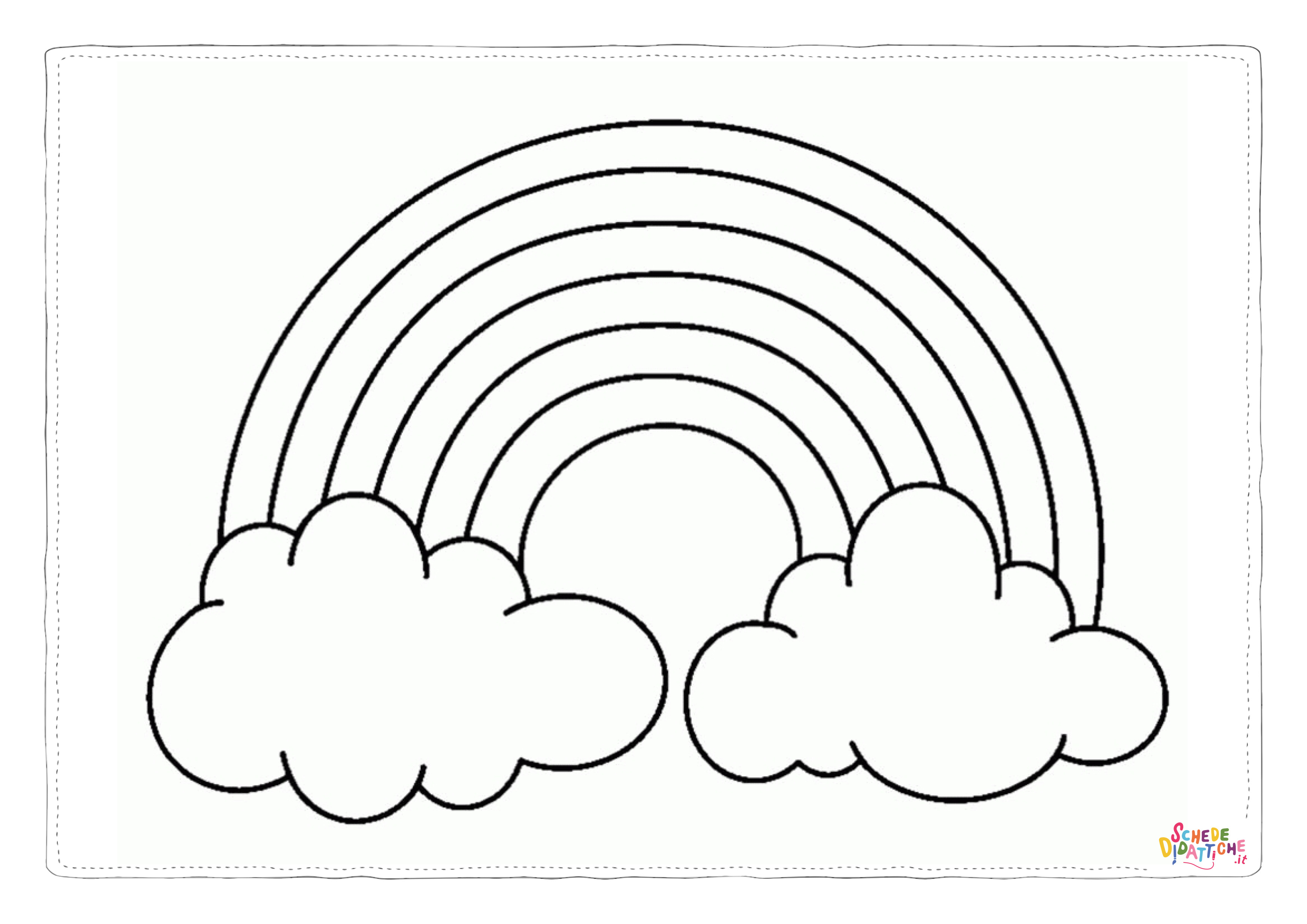 Disegno "Disegno di arcobaleno da stampare e colorare 8" Disegno di arcobaleno da stampare e colorare 8