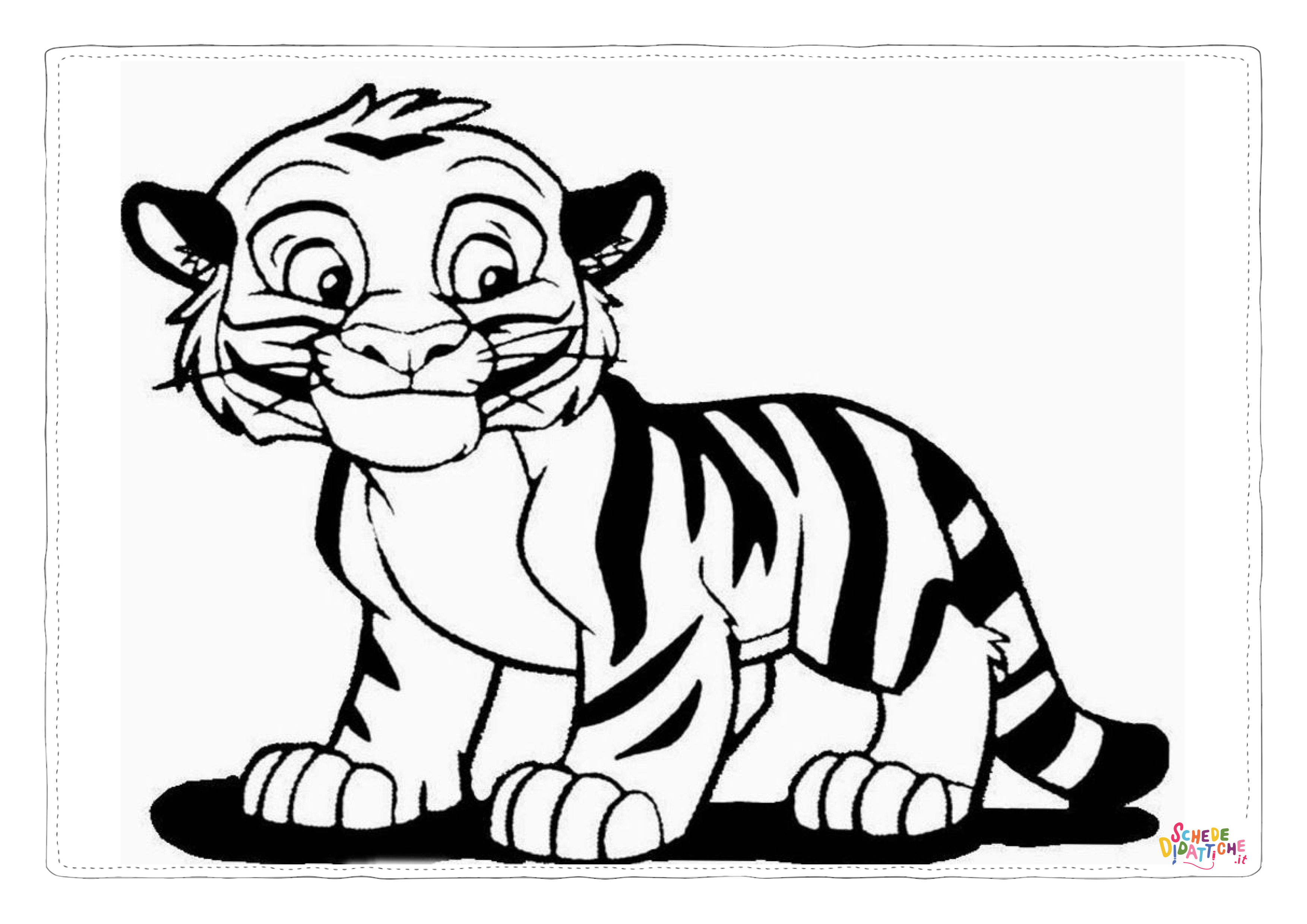 Disegno "Disegno di tigre da stampare e colorare 33" Disegno di tigre da stampare e colorare 33