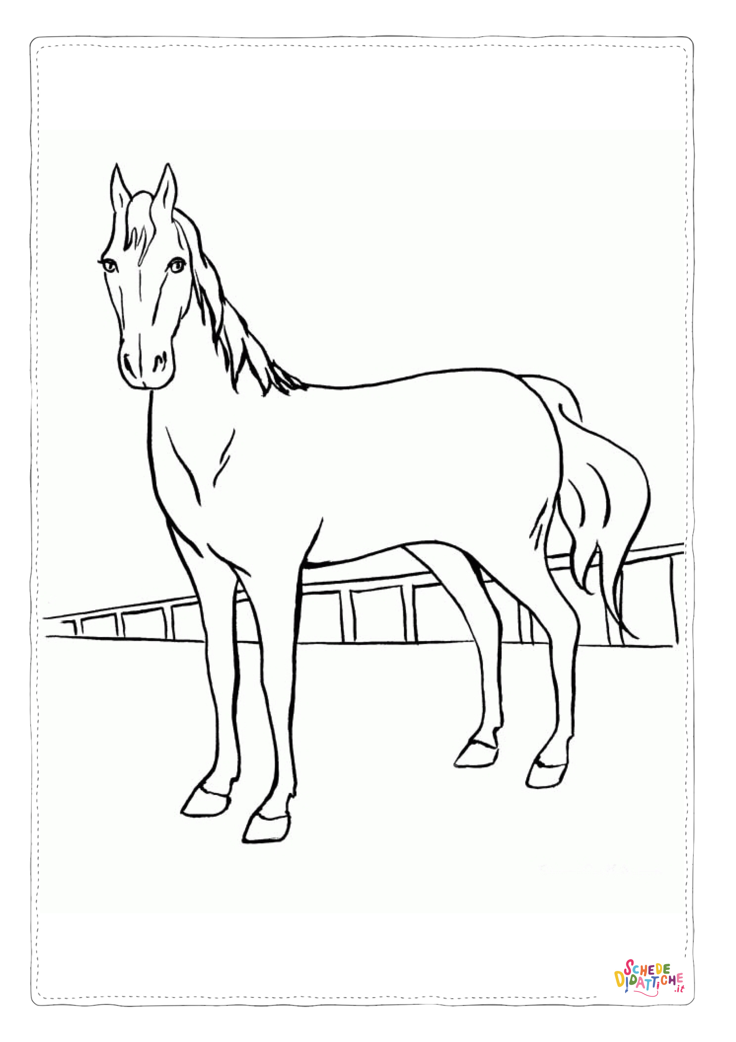 Disegno "Disegno di cavallo da stampare e colorare 39" Disegno di cavallo da stampare e colorare 39