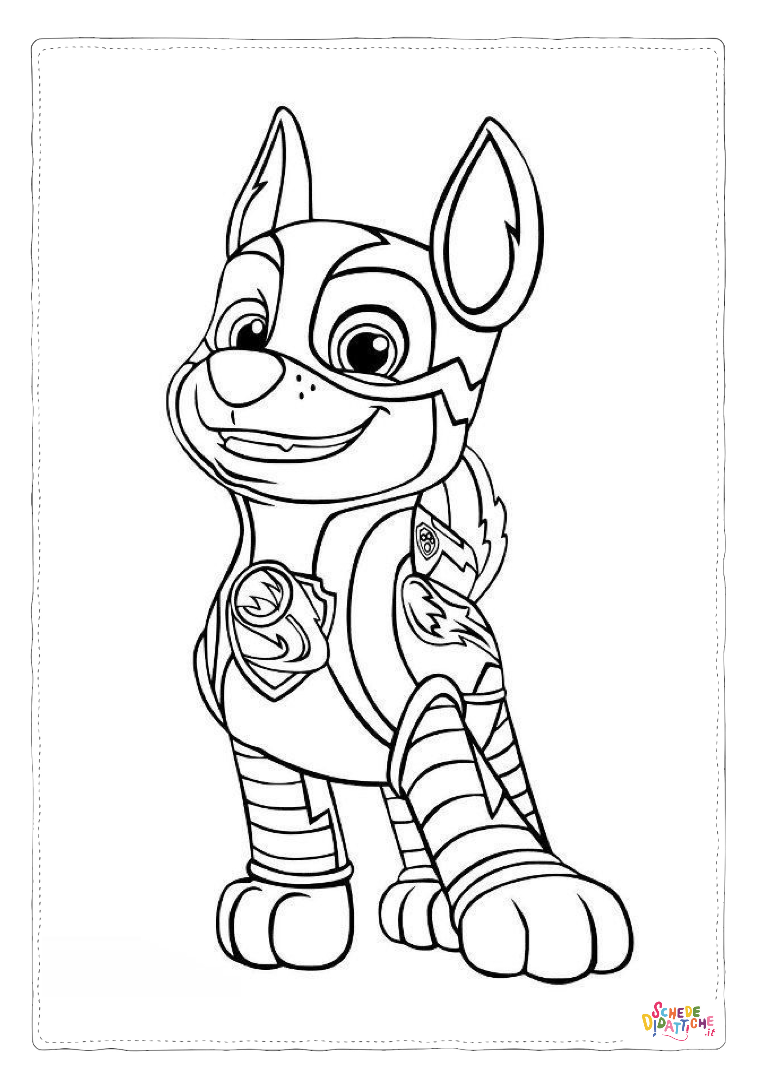 Disegno "Disegno di Paw Patrol - Cane pompiere da stampare e colorare 62" Disegno di Paw Patrol - Cane pompiere da stampare e colorare 62