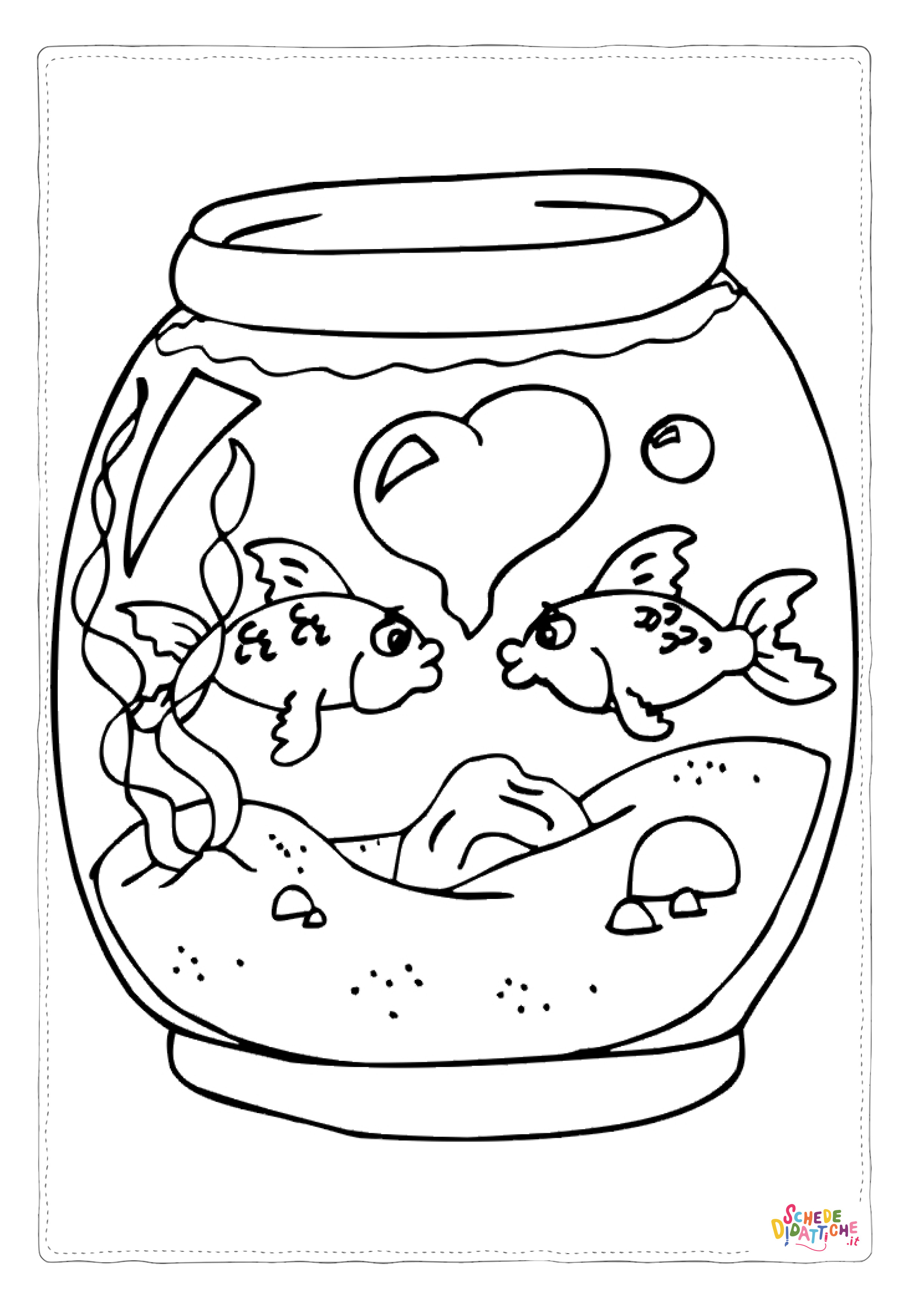 Disegno di pesce da stampare e colorare 12