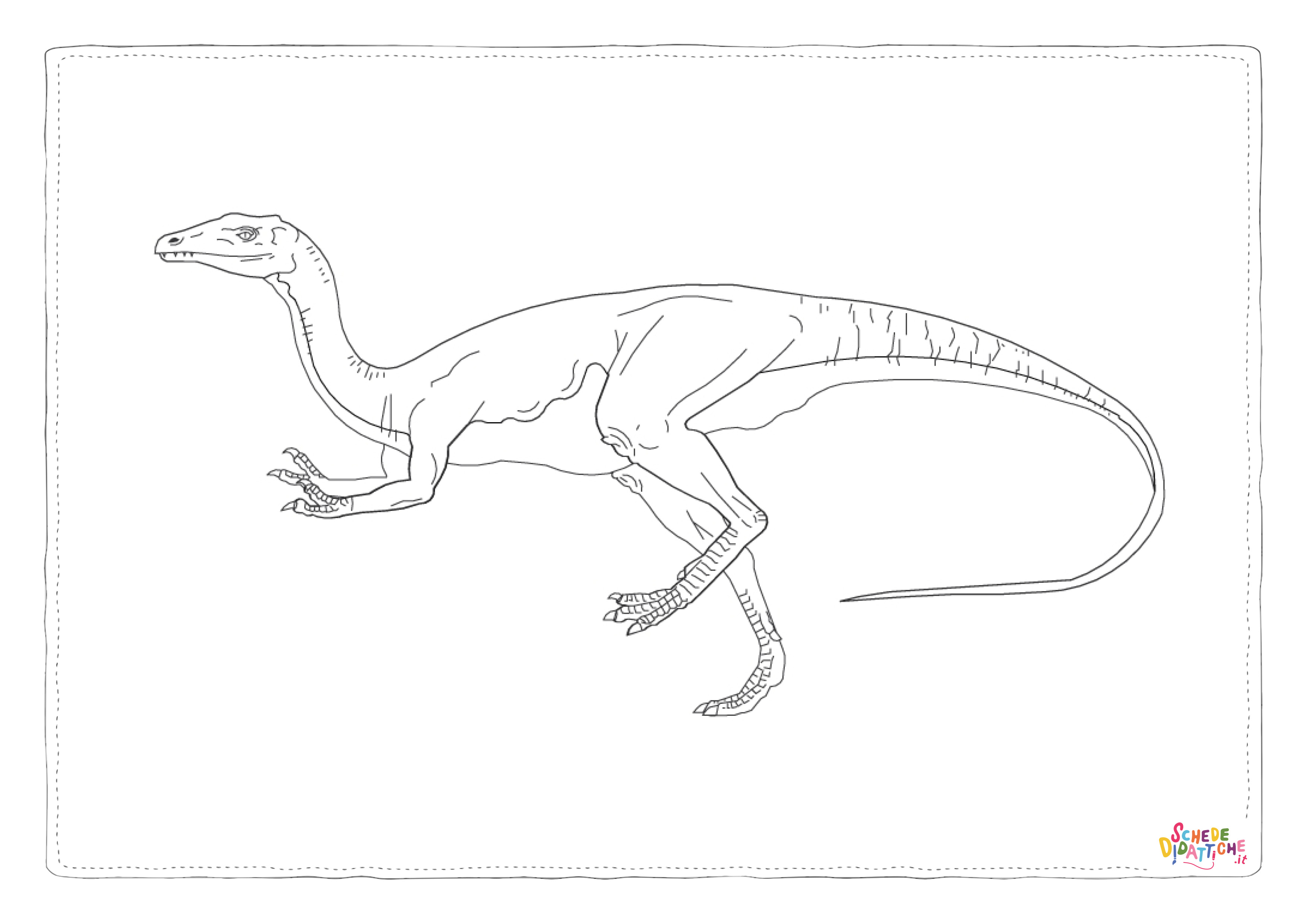 Disegno "Disegno di Velociraptor da stampare e colorare 1" Disegno di Velociraptor da stampare e colorare 1