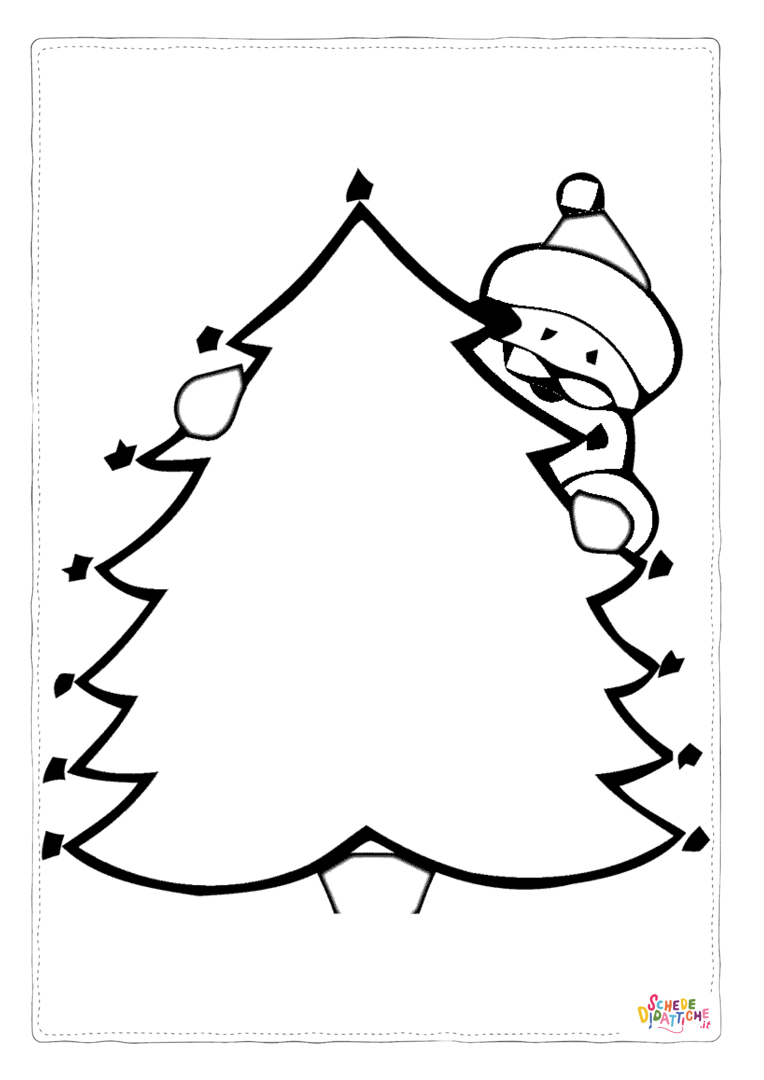 Disegno "Disegno di albero di Natale da stampare e colorare 192" Disegno di albero di Natale da stampare e colorare 192