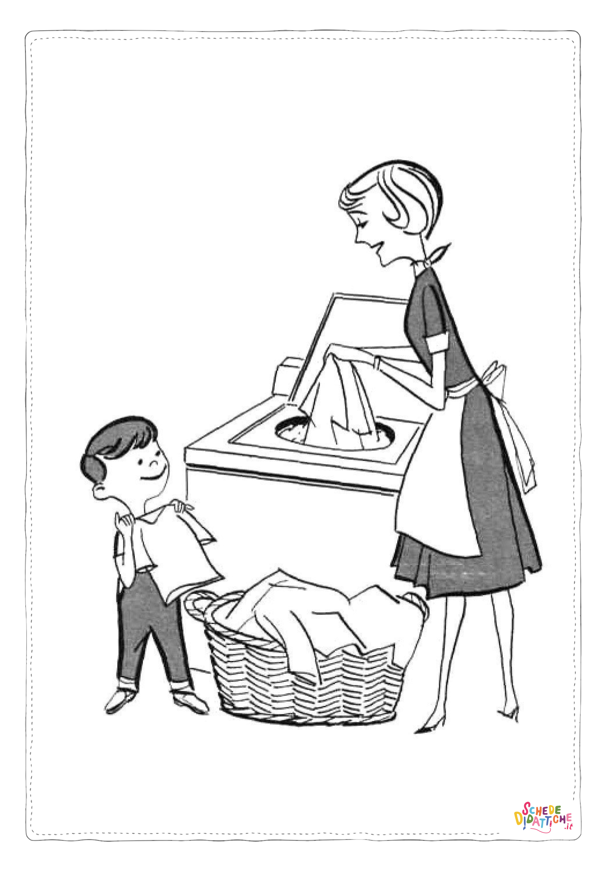Disegno "Disegno di membro della famiglia da stampare e colorare 21" Disegno di membro della famiglia da stampare e colorare 21