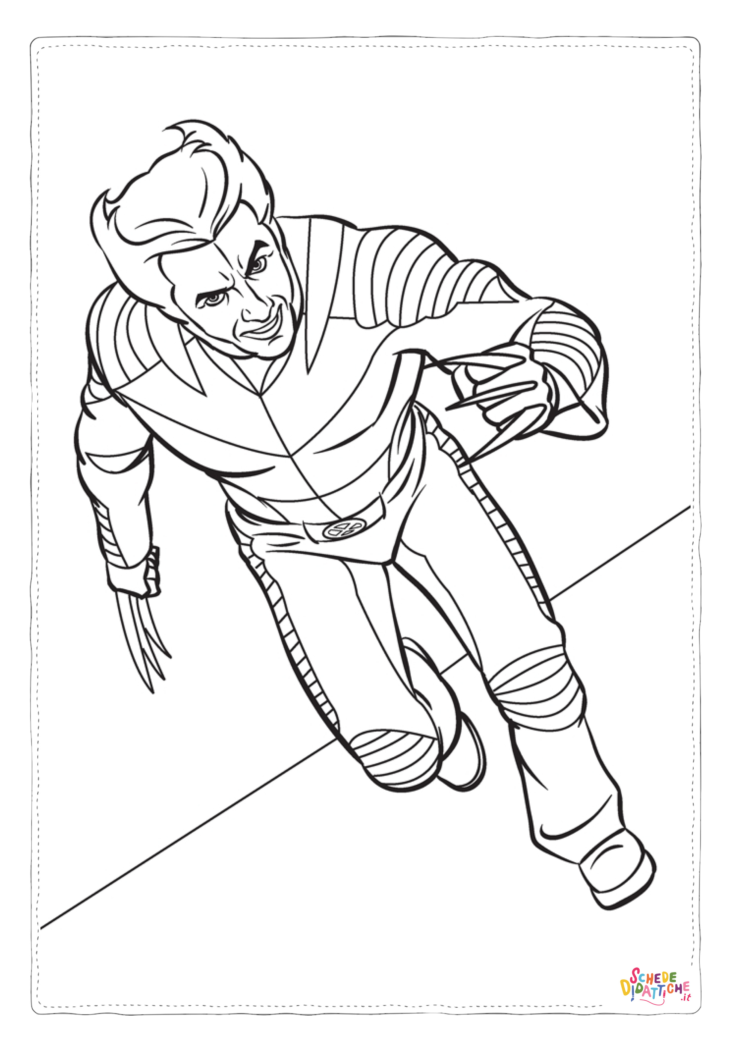 Disegno di Wolverine da stampare e colorare 2
