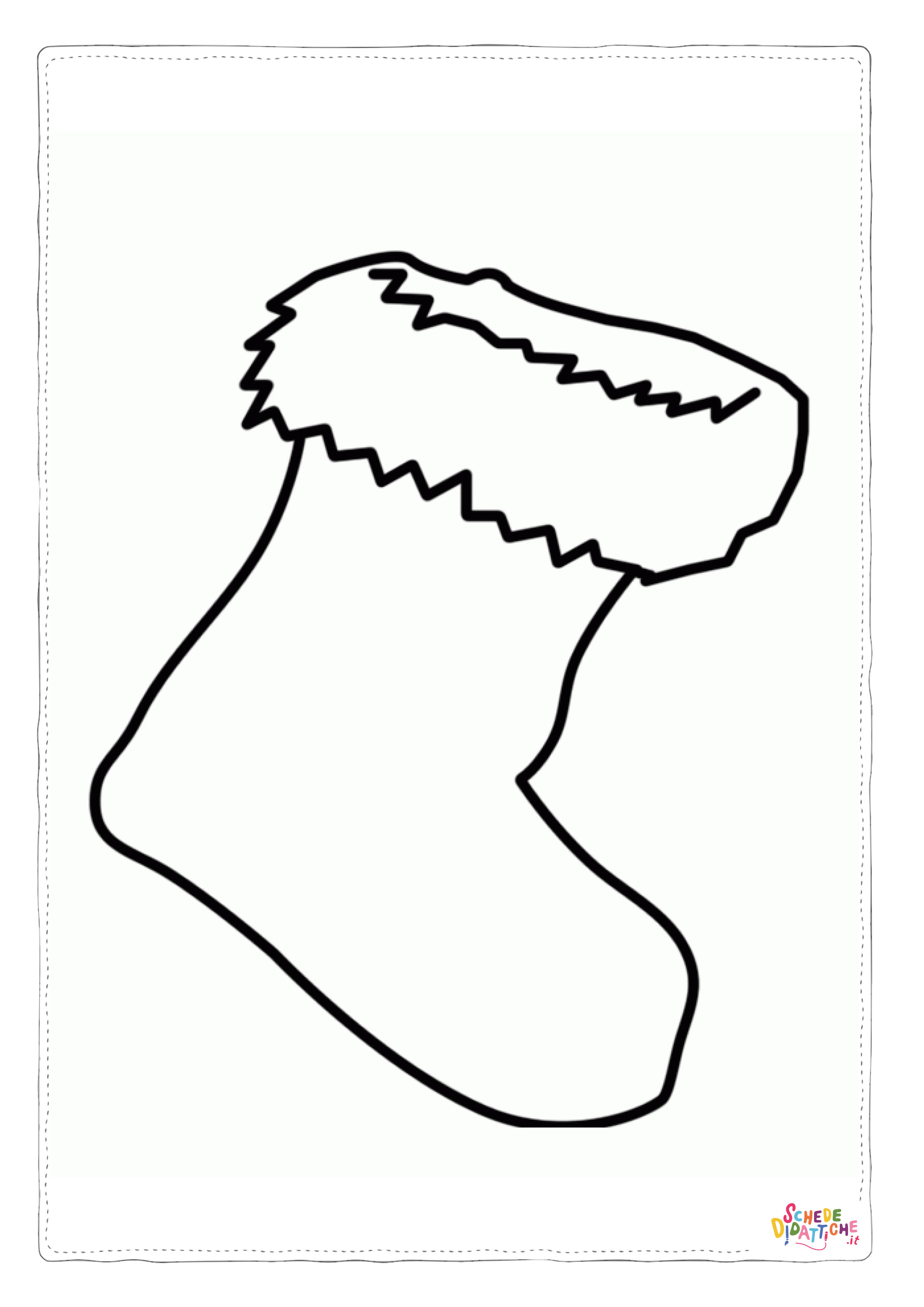 Disegno "Disegno di scarpa natalizia da stampare e colorare 2" Disegno di scarpa natalizia da stampare e colorare 2