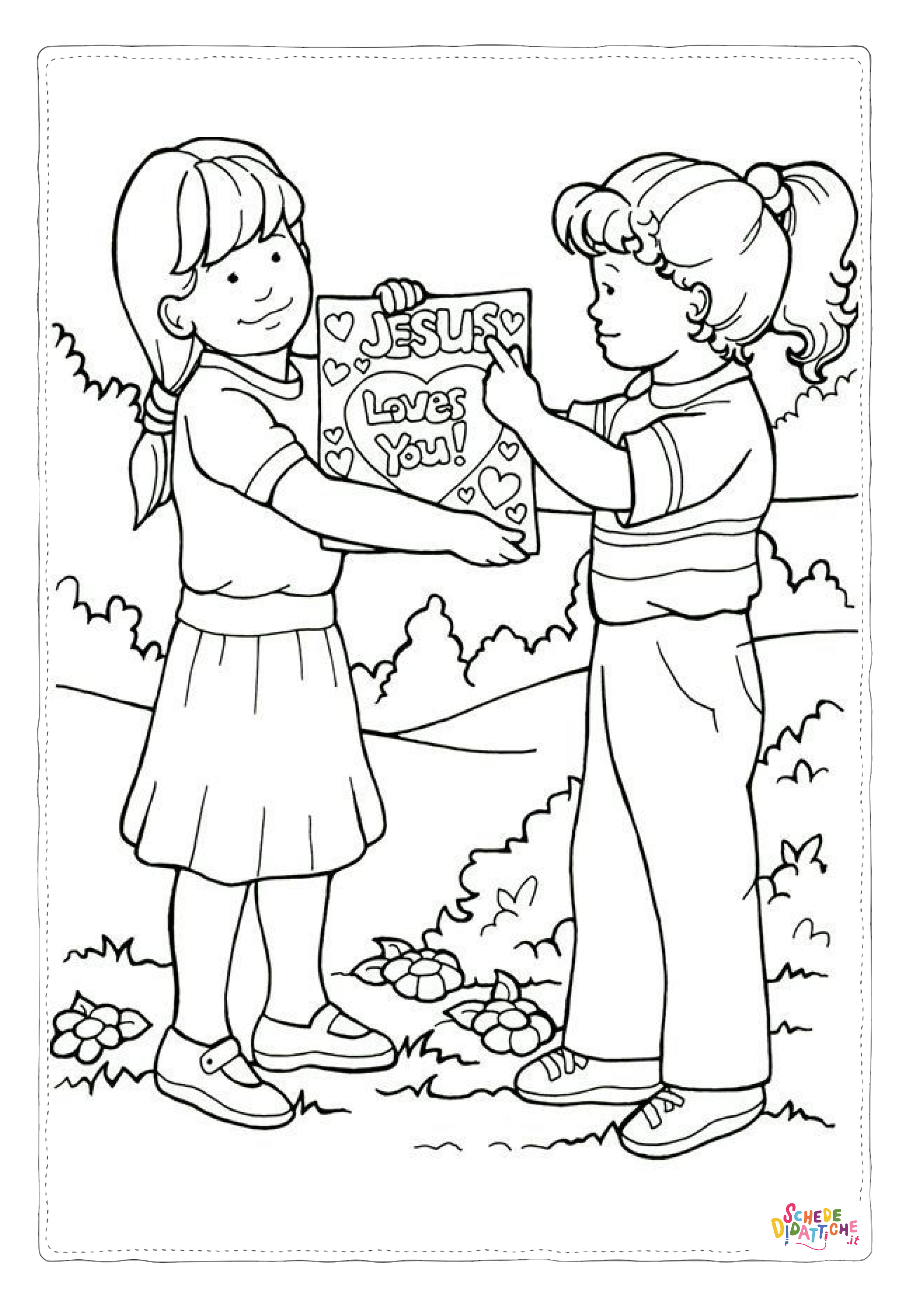 Disegno "Disegno di bambino da stampare e colorare 261" Disegno di bambino da stampare e colorare 261
