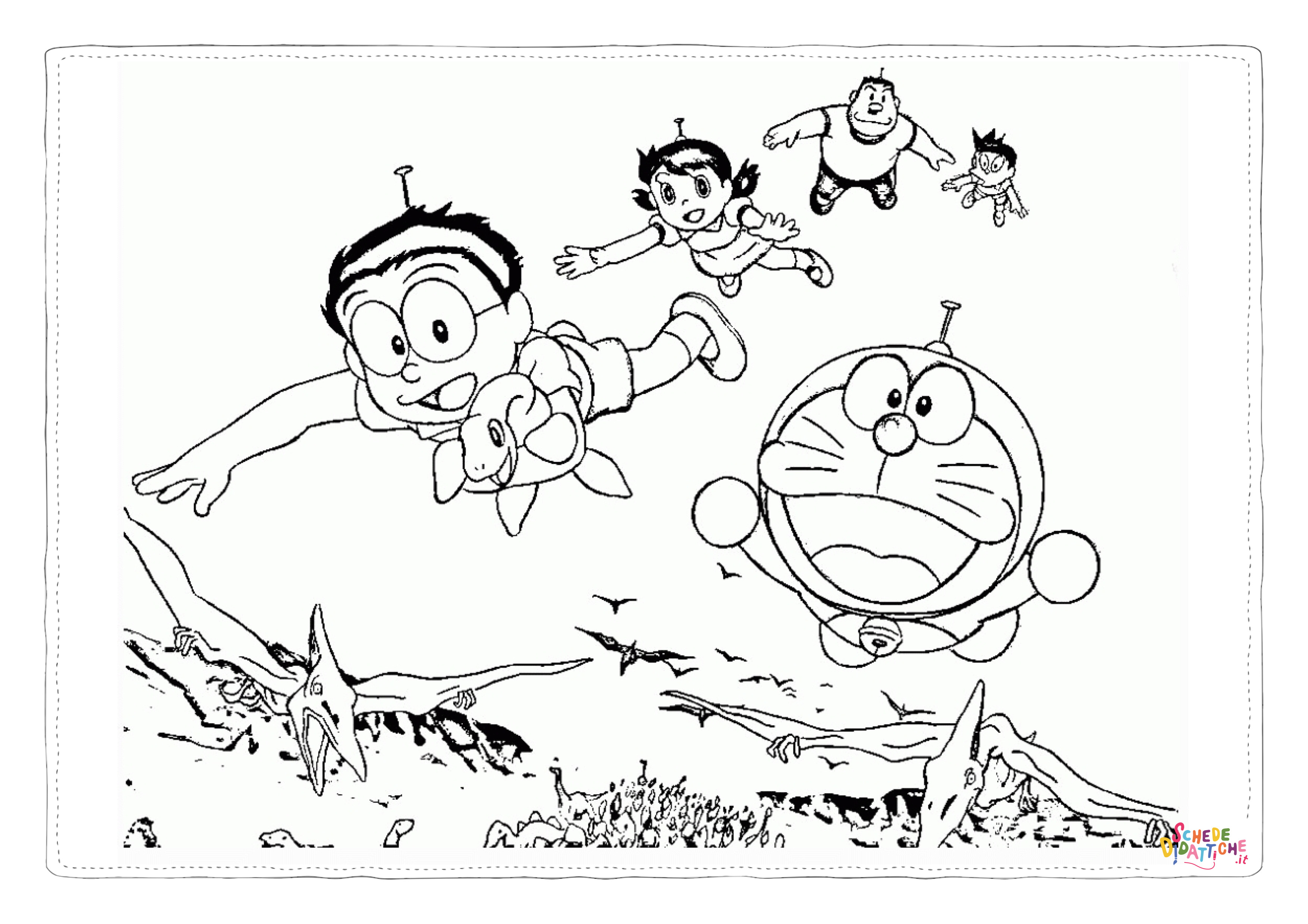 Disegno "Disegno di Doraemon da stampare e colorare 9" Disegno di Doraemon da stampare e colorare 9