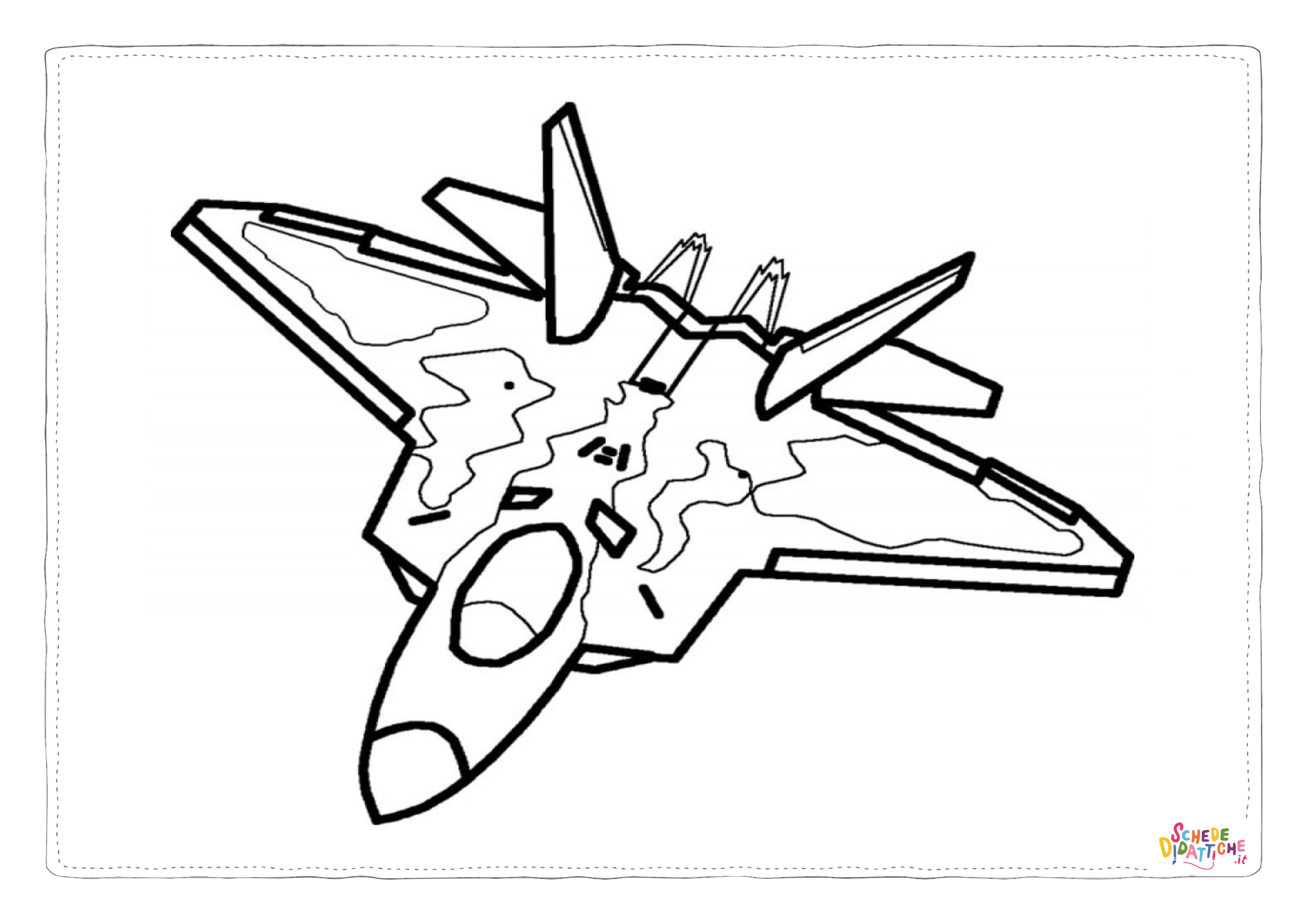 Disegno "Disegno di aereo militare da stampare e colorare 70" Disegno di aereo militare da stampare e colorare 70