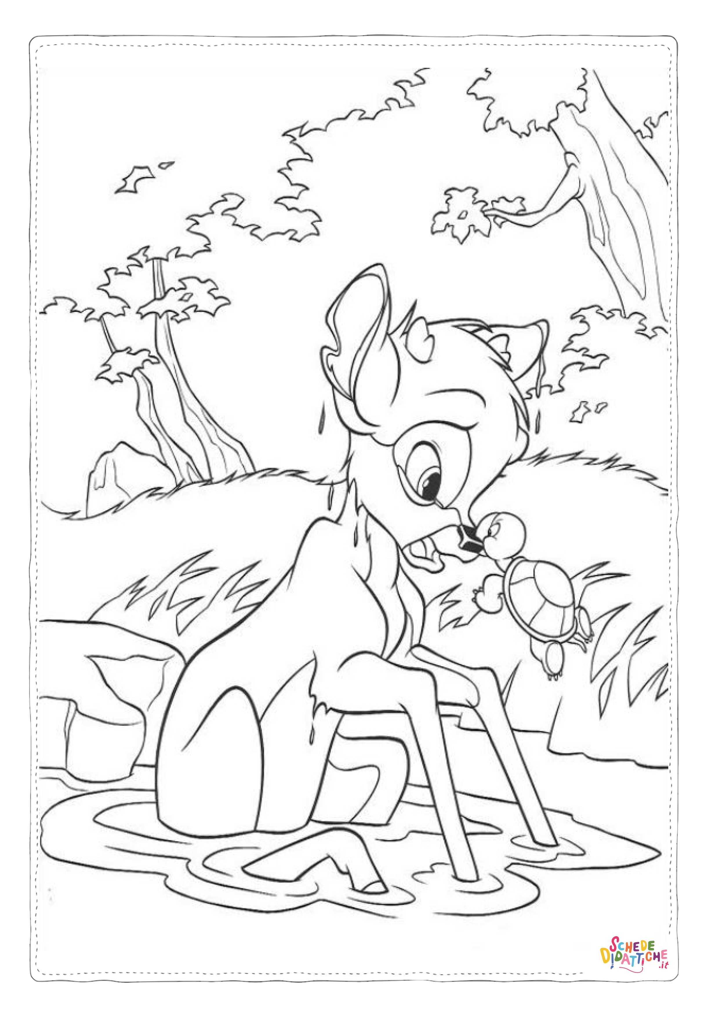 Disegno "Disegno di Bambi da stampare e colorare 33" Disegno di Bambi da stampare e colorare 33