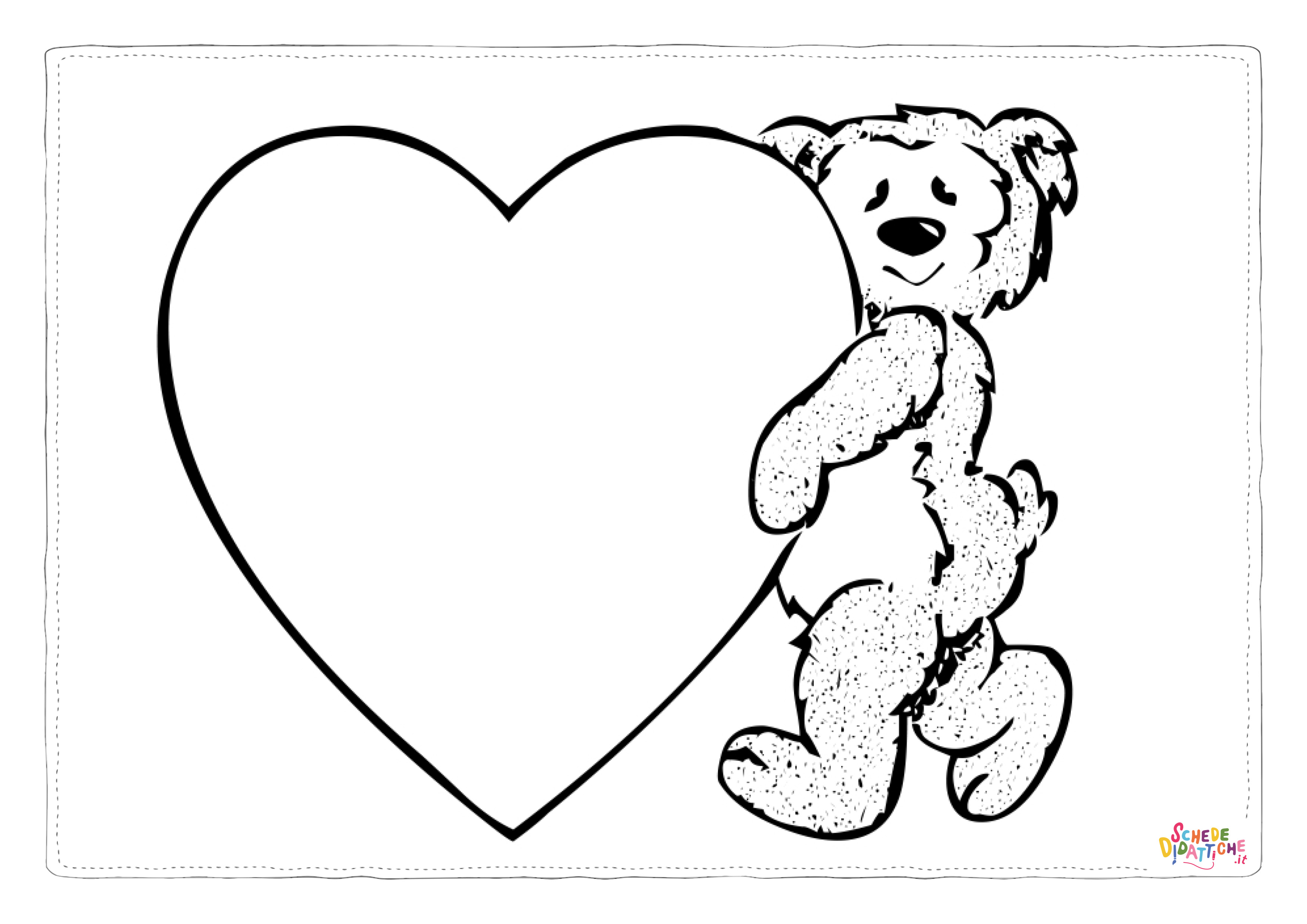 Disegno "Disegno di San Valentino da stampare e colorare 1" Disegno di San Valentino da stampare e colorare 1