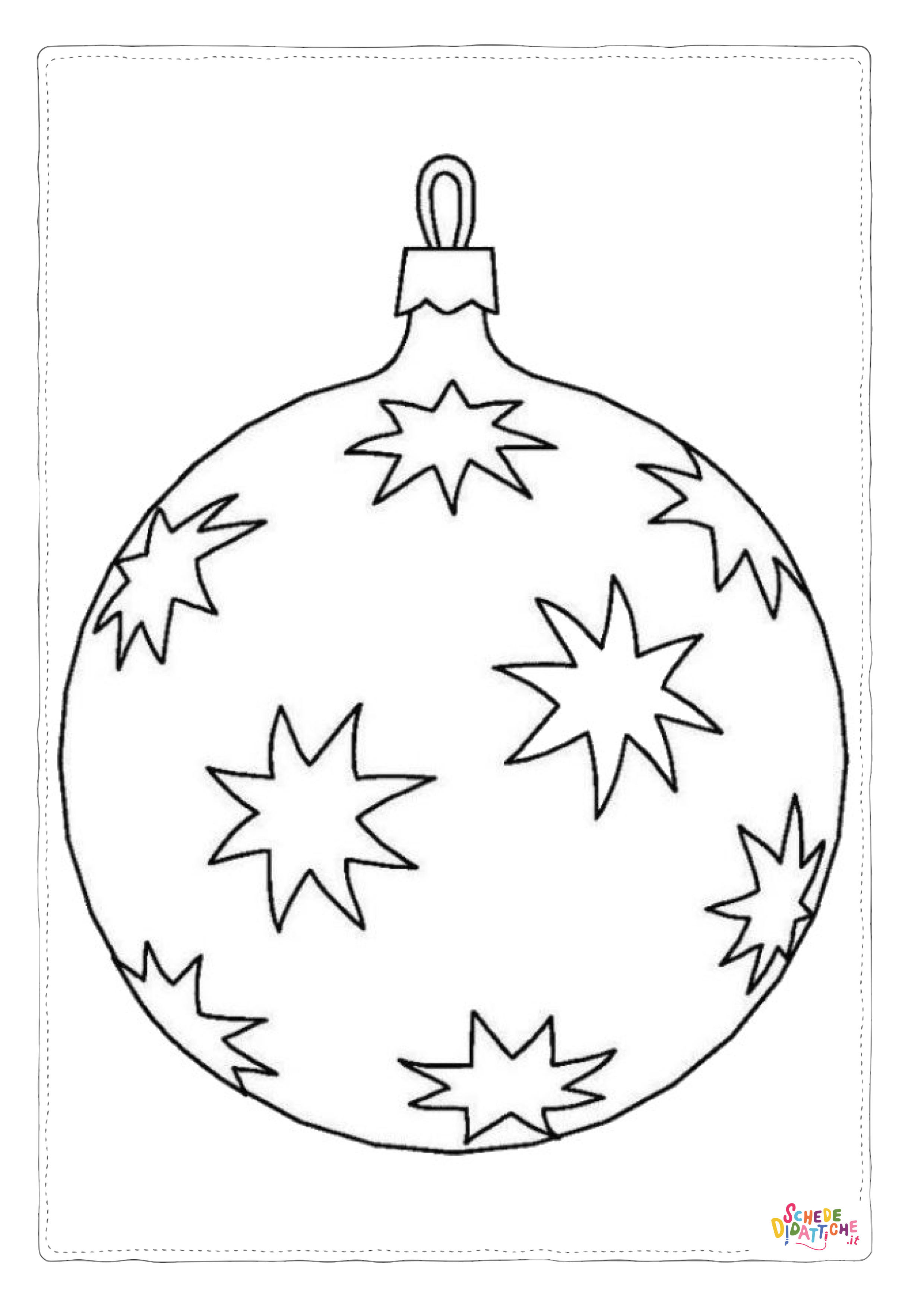 Disegno "Disegno di palla di Natale da stampare e colorare 25" Disegno di palla di Natale da stampare e colorare 25