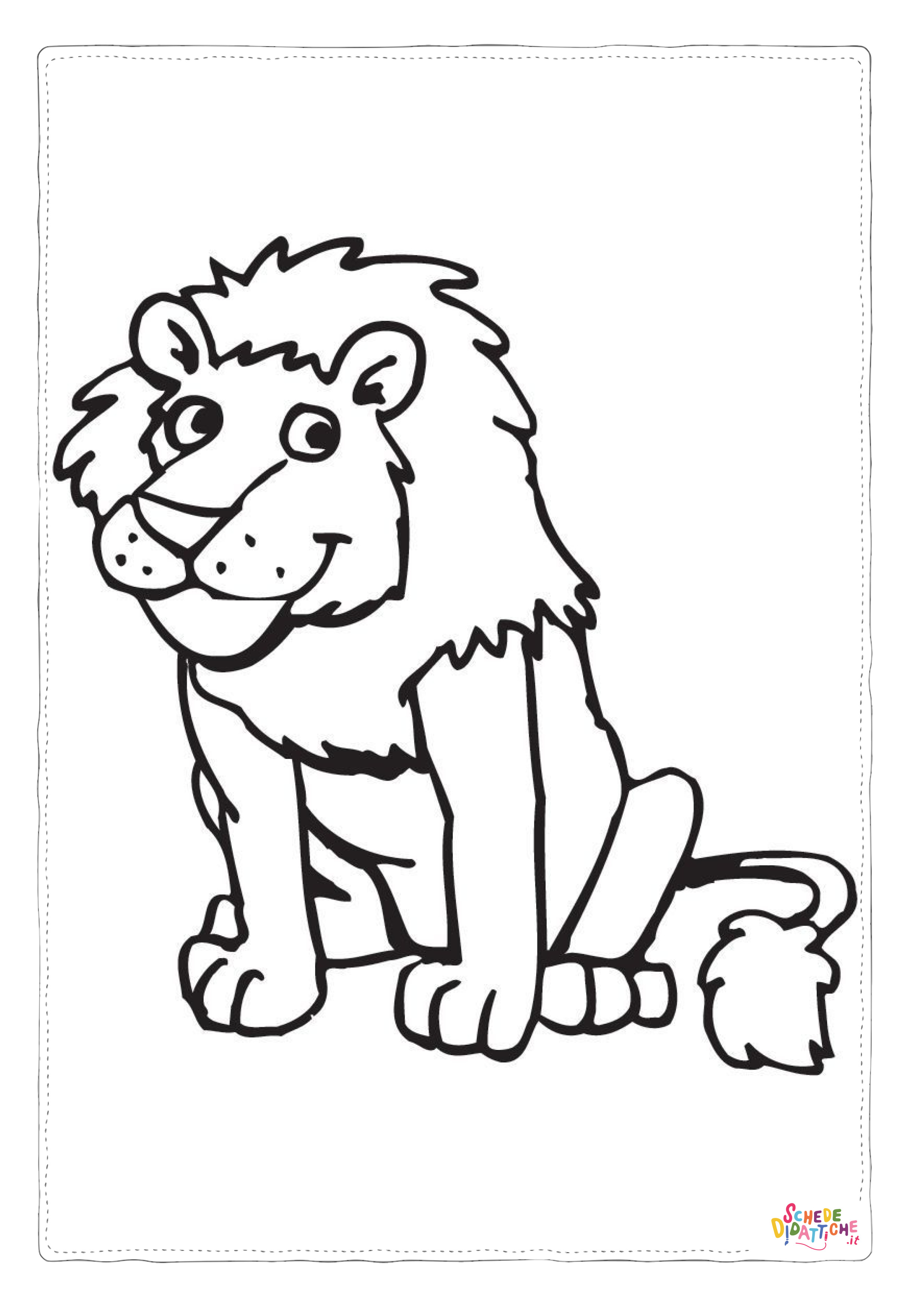 Disegno di leone da stampare e colorare 105