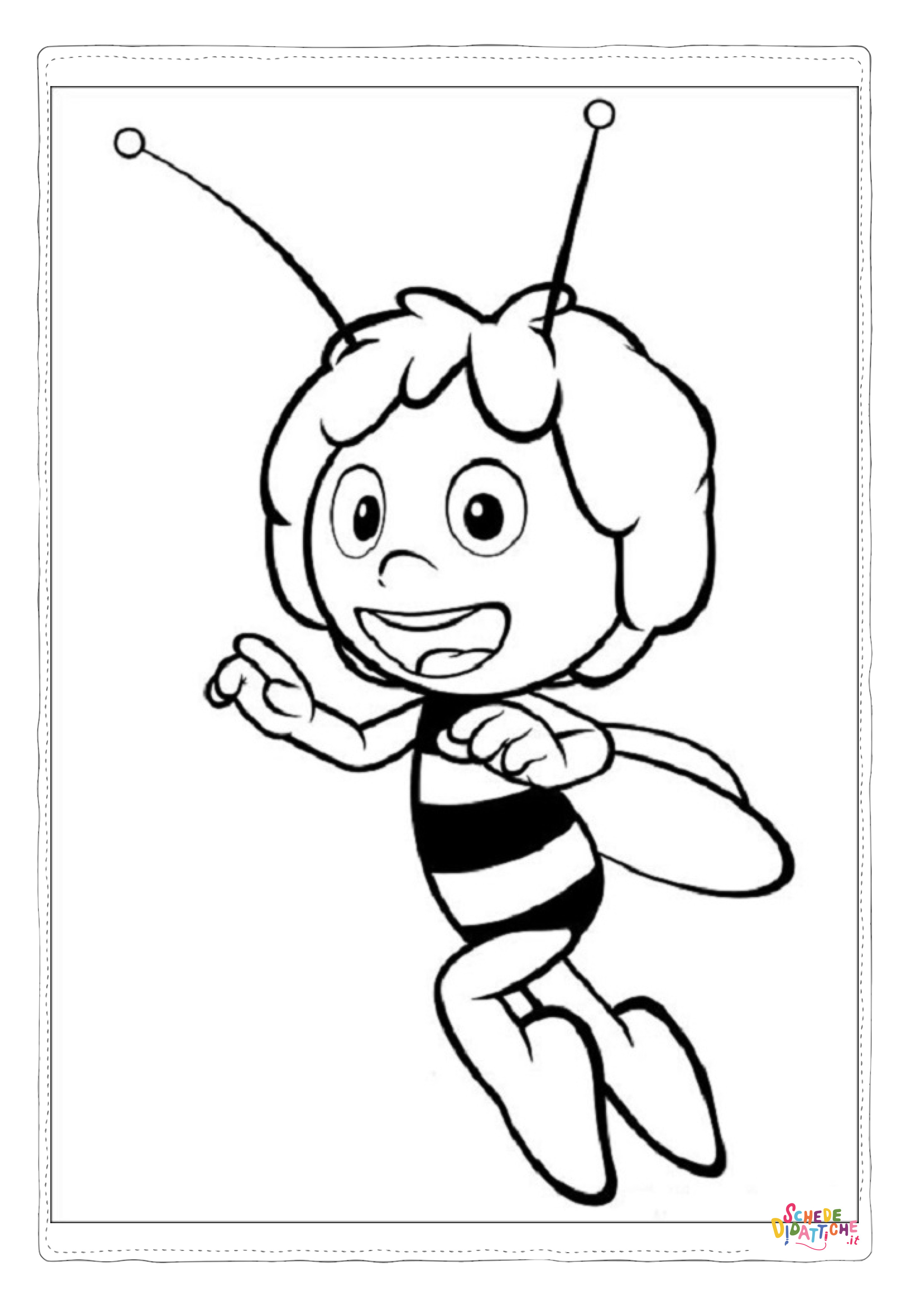 Disegno di Ape Maia da stampare e colorare 7