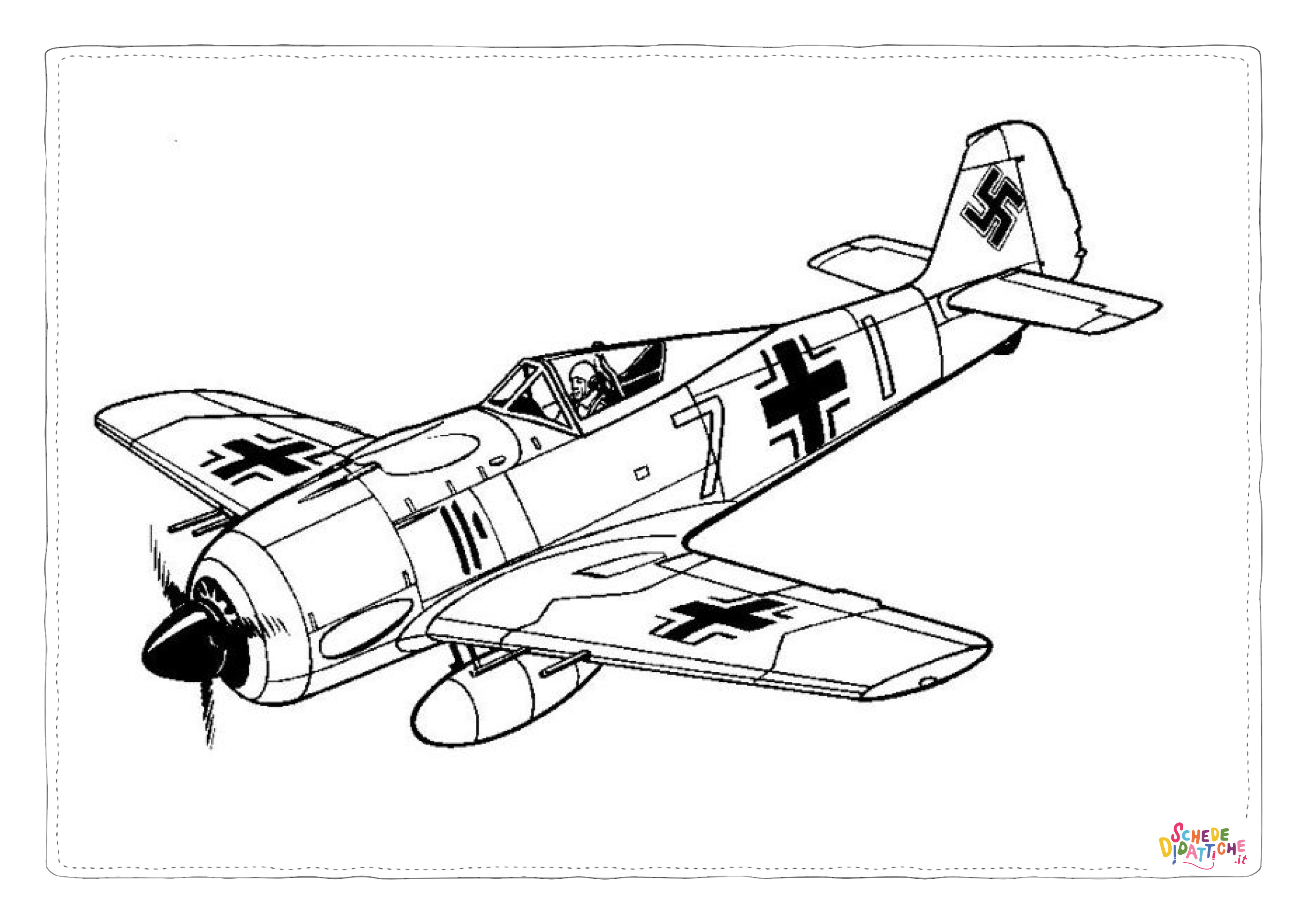 Disegno "Disegno di aereo militare da stampare e colorare 33" Disegno di aereo militare da stampare e colorare 33