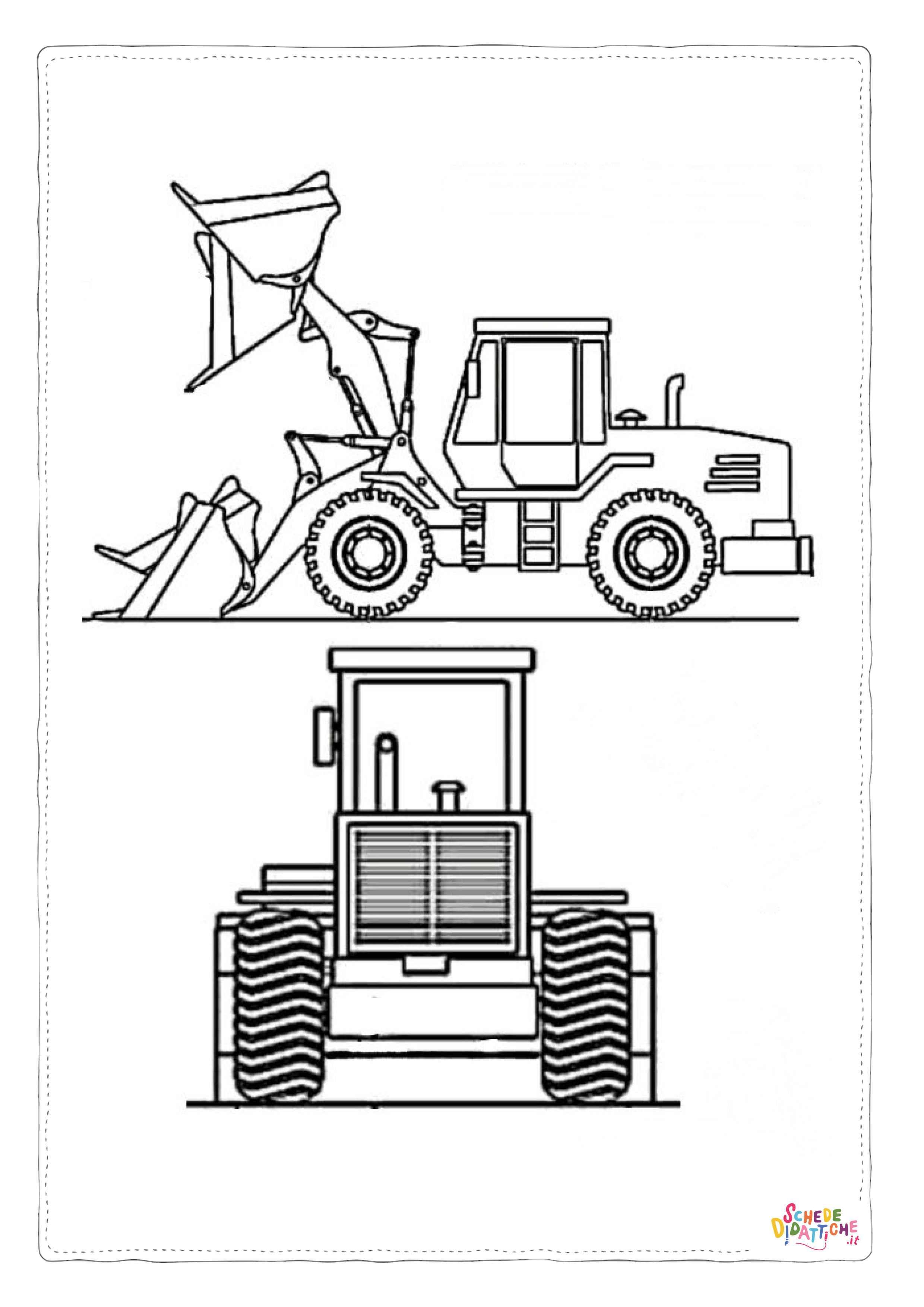 Disegno "Disegno di mezzo da lavoro da stampare e colorare 86" Disegno di mezzo da lavoro da stampare e colorare 86