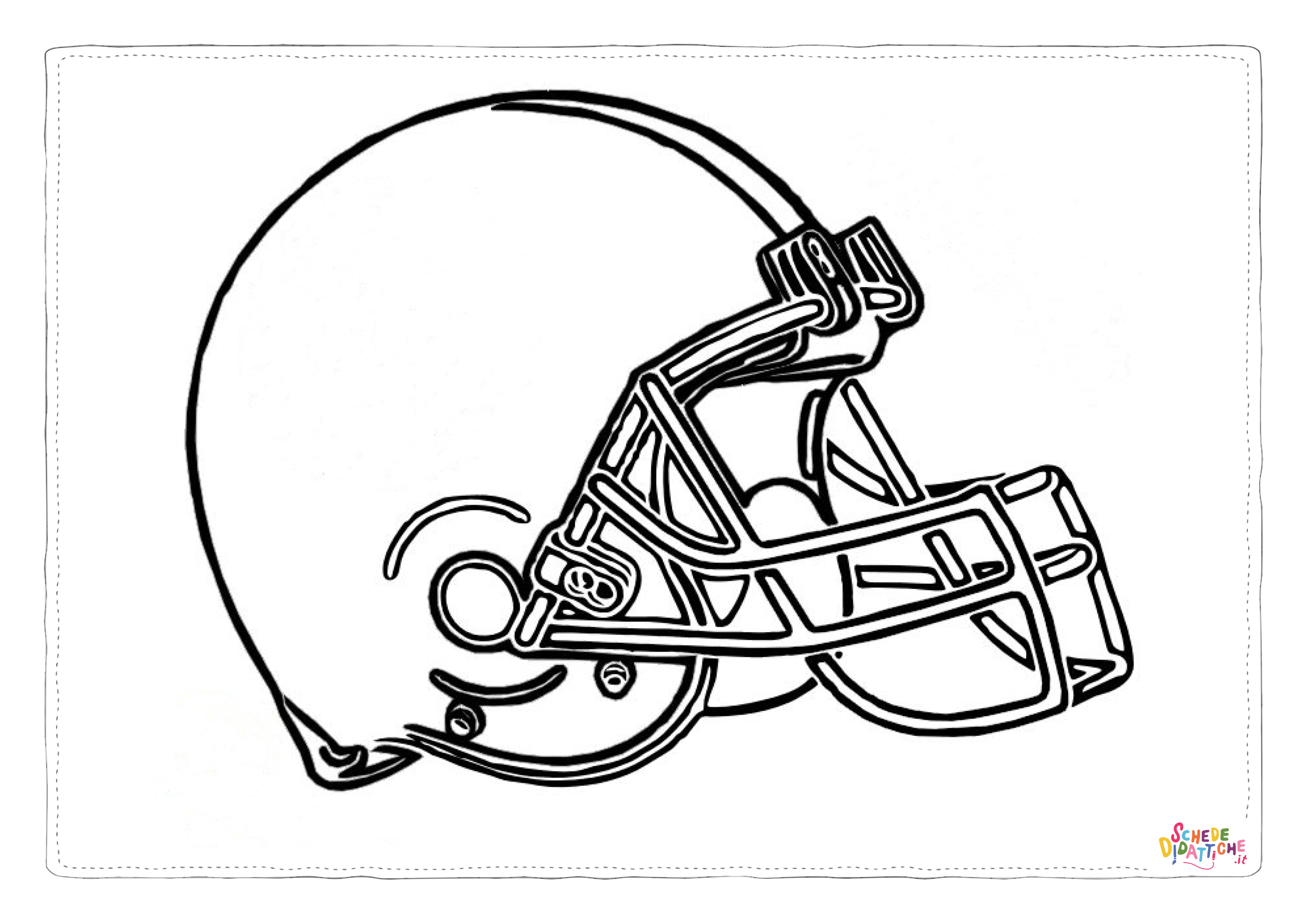 Disegno di football americano da stampare e colorare 3