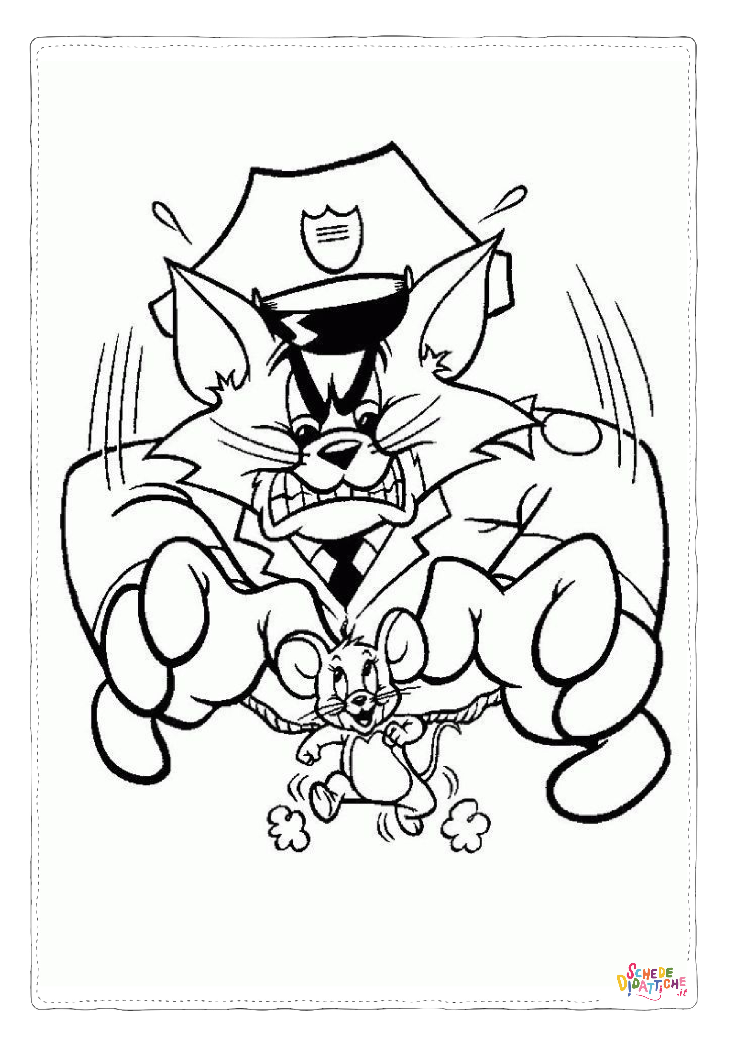 Disegno di Tom e Jerry da stampare e colorare 2