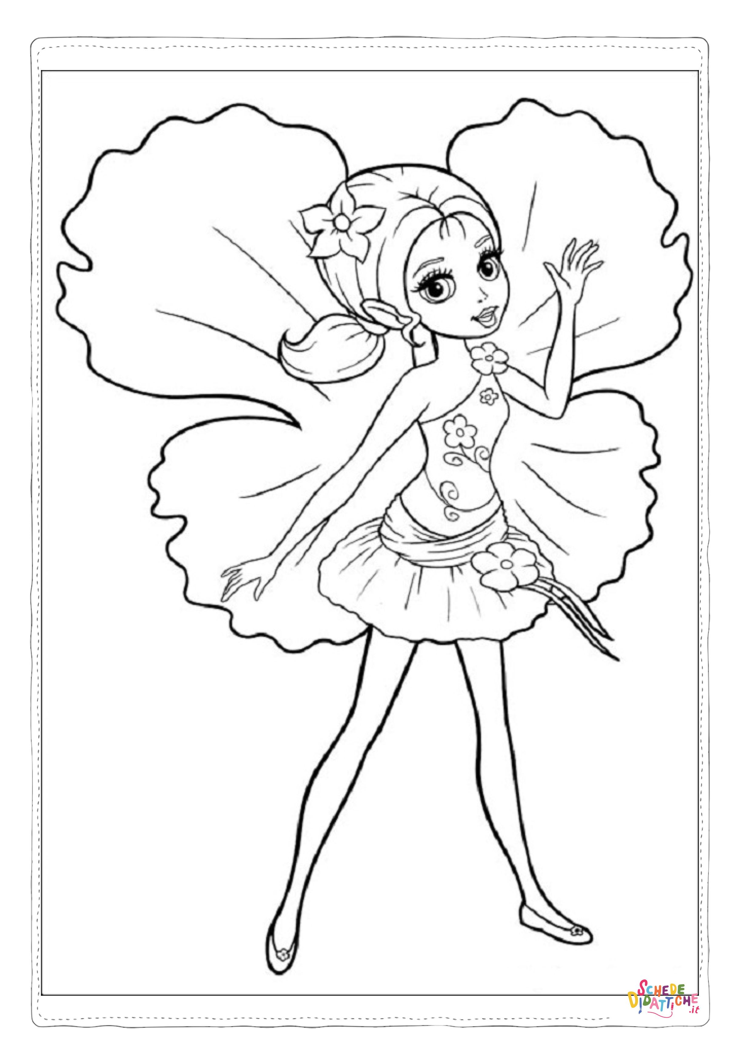 Disegno "Disegno di Barbie Fatina da stampare e colorare 10" Disegno di Barbie Fatina da stampare e colorare 10