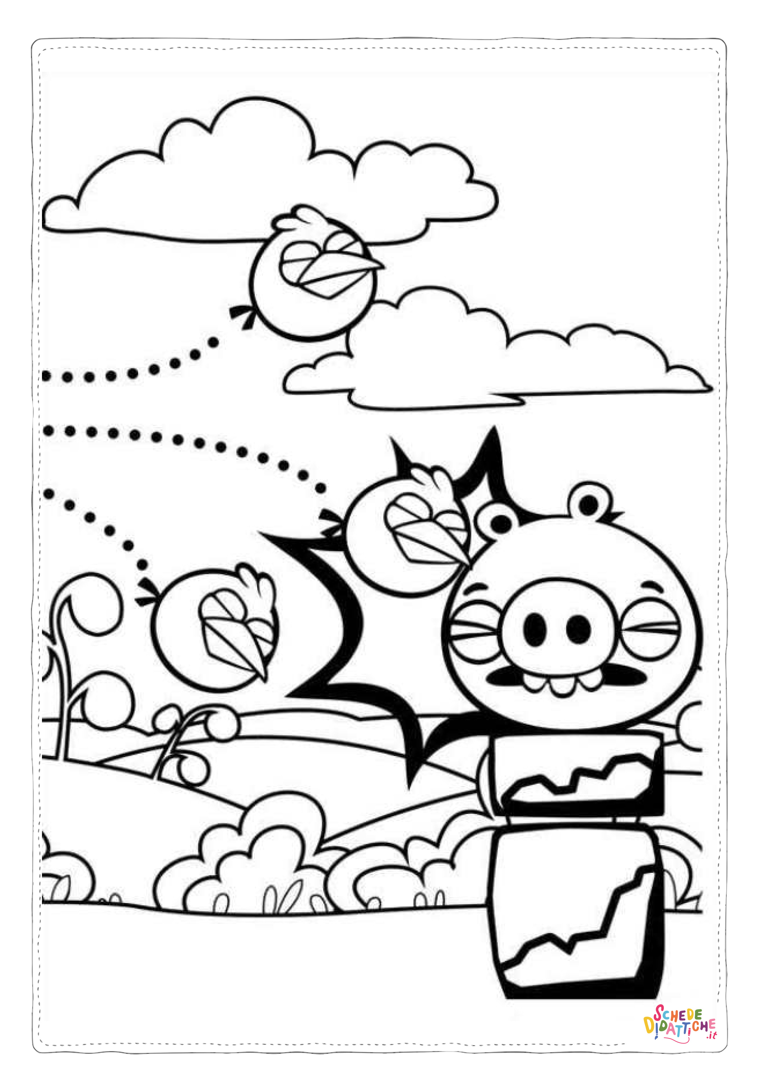 Disegno "Disegno di Angry birds da stampare e colorare 54" Disegno di Angry birds da stampare e colorare 54