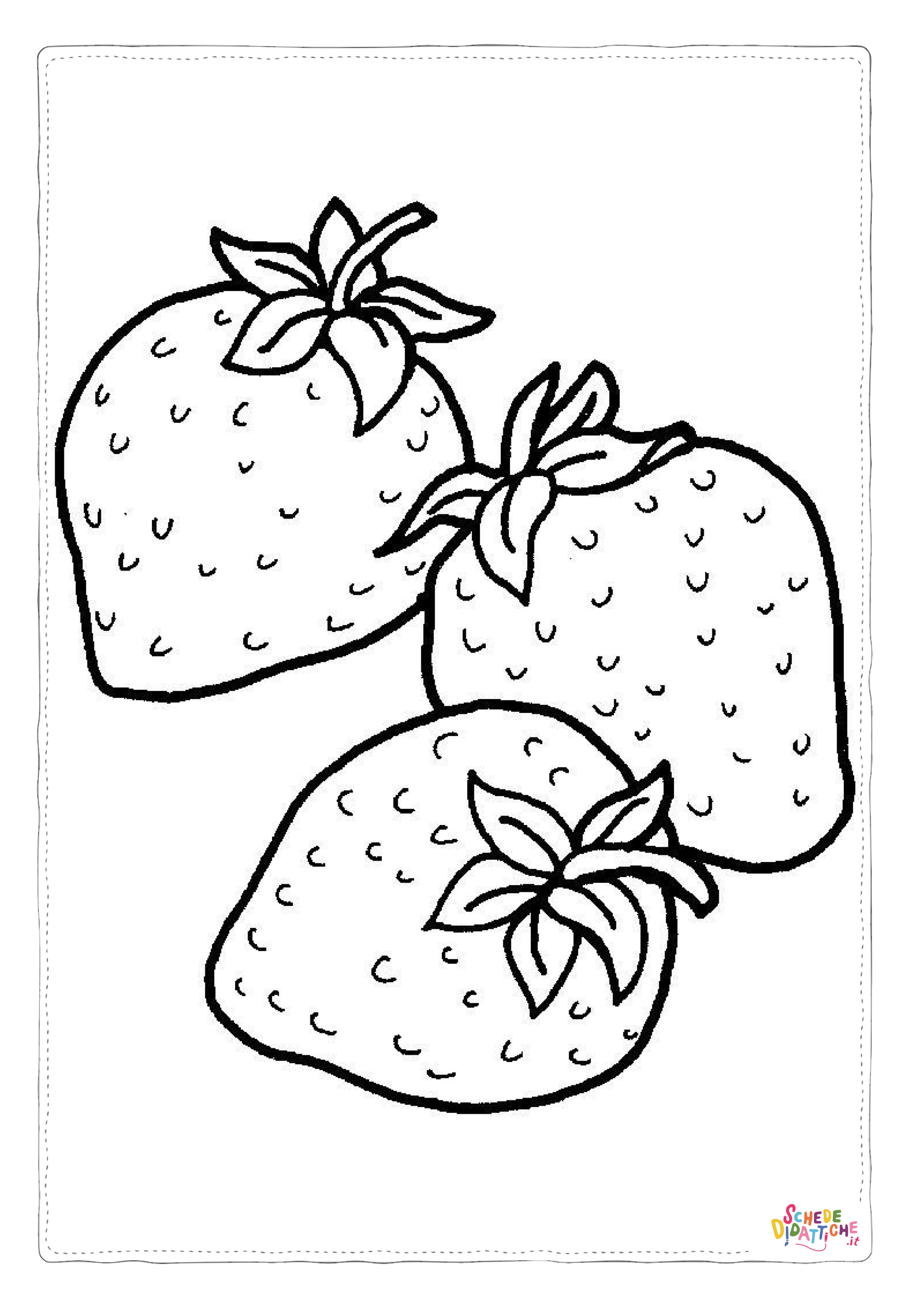 Disegno "Disegno di fragola da stampare e colorare 32" Disegno di fragola da stampare e colorare 32