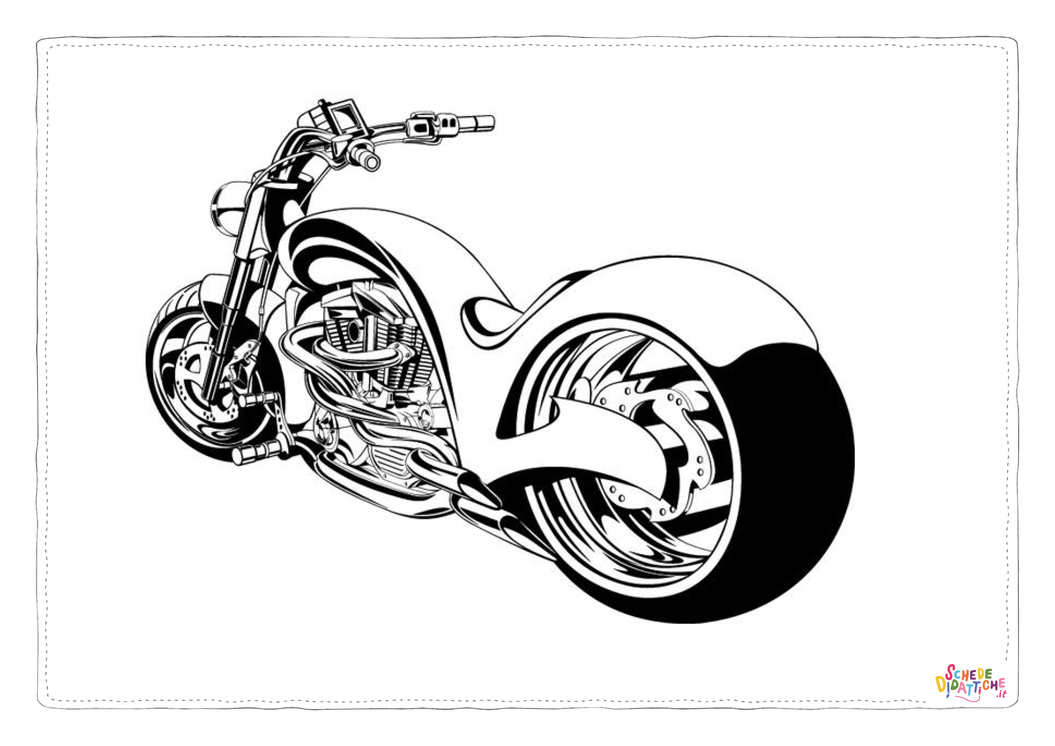 Disegno "Disegno di moto da stampare e colorare 30" Disegno di moto da stampare e colorare 30