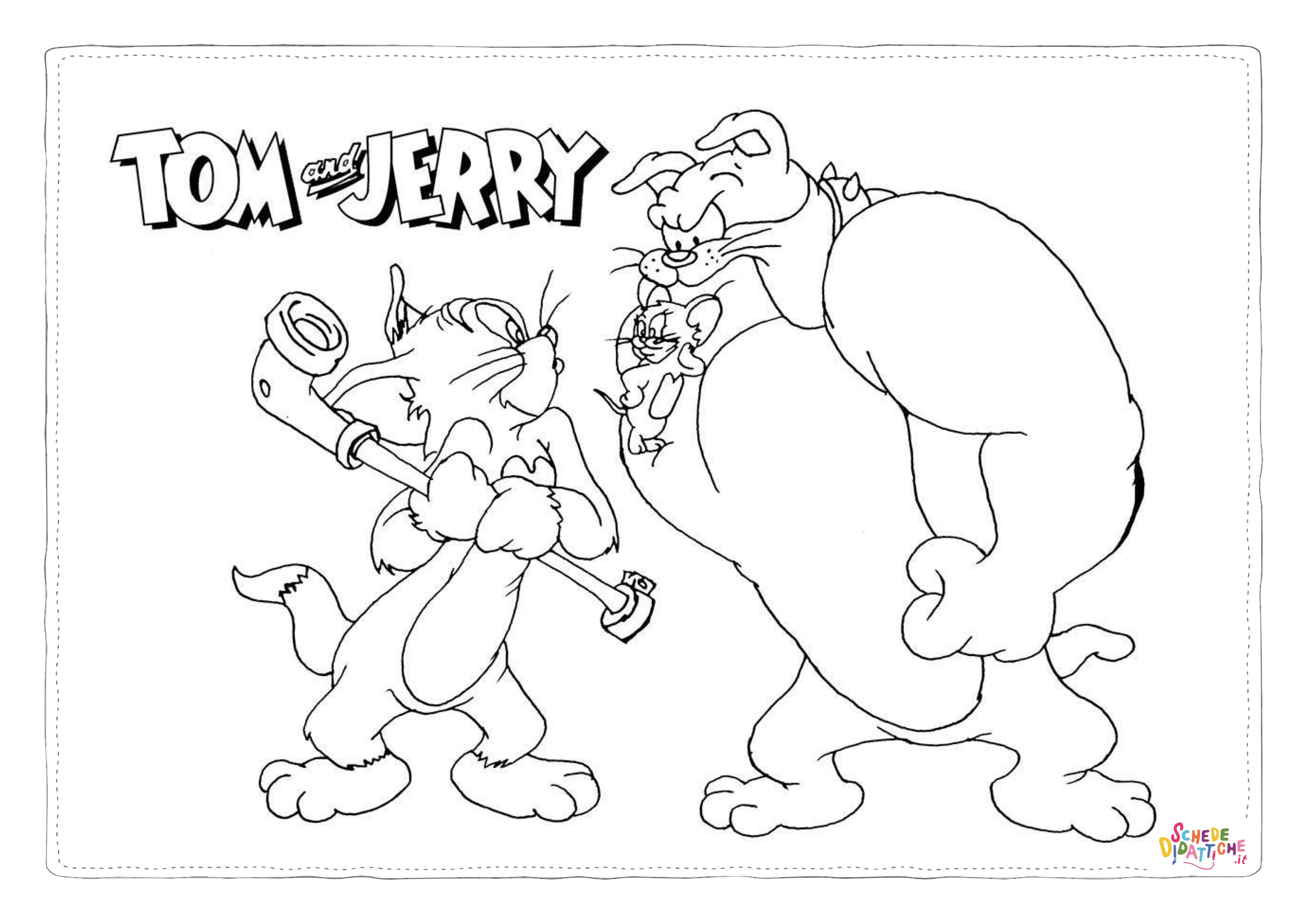 Disegno di Tom e Jerry da stampare e colorare 46