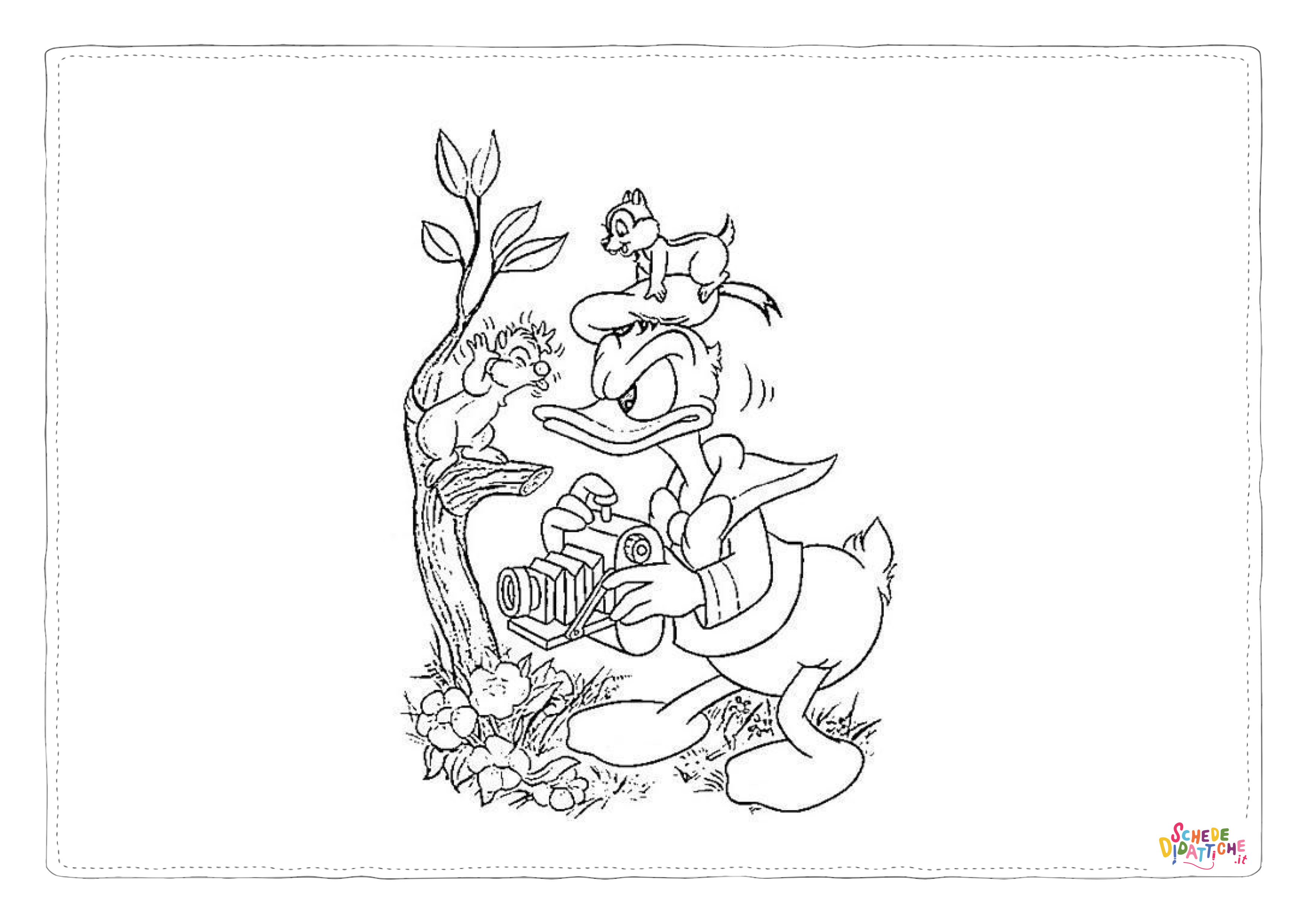 Disegno "Disegno di Paperino da stampare e colorare 127" Disegno di Paperino da stampare e colorare 127