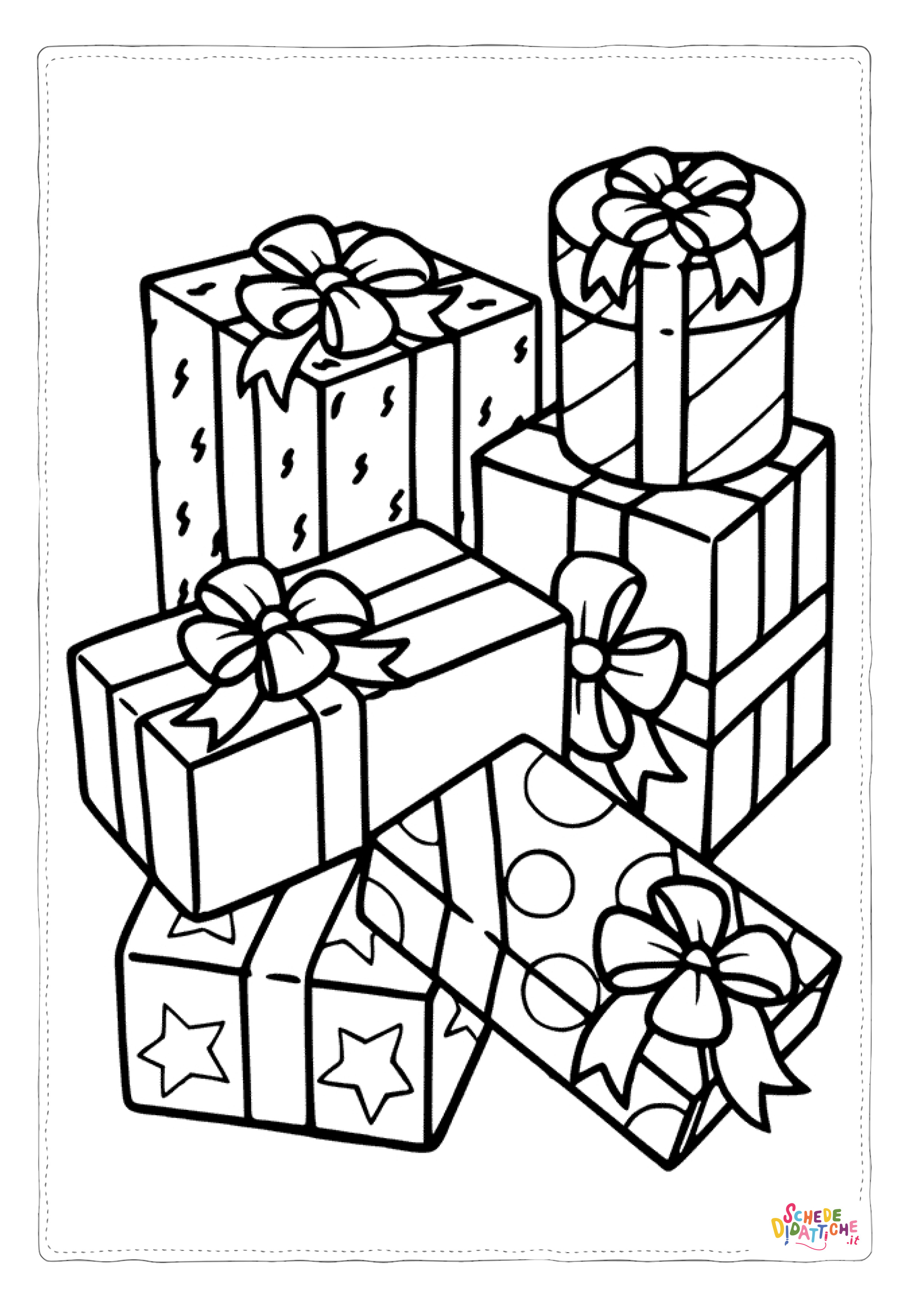 Disegno "Disegno di regalo da stampare e colorare 19" Disegno di regalo da stampare e colorare 19