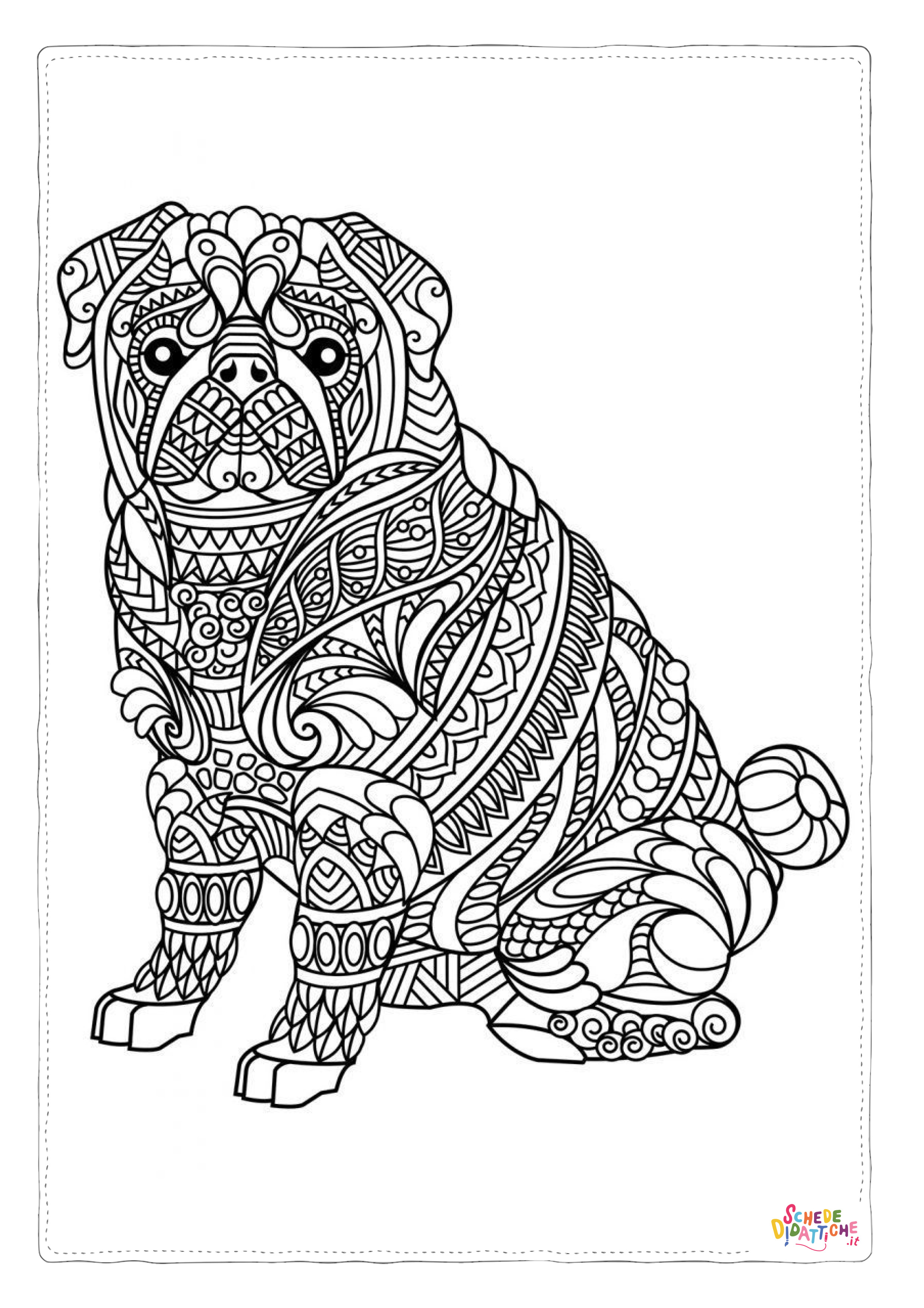 Disegno "Disegno di mandala da stampare e colorare 1476" Disegno di mandala da stampare e colorare 1476