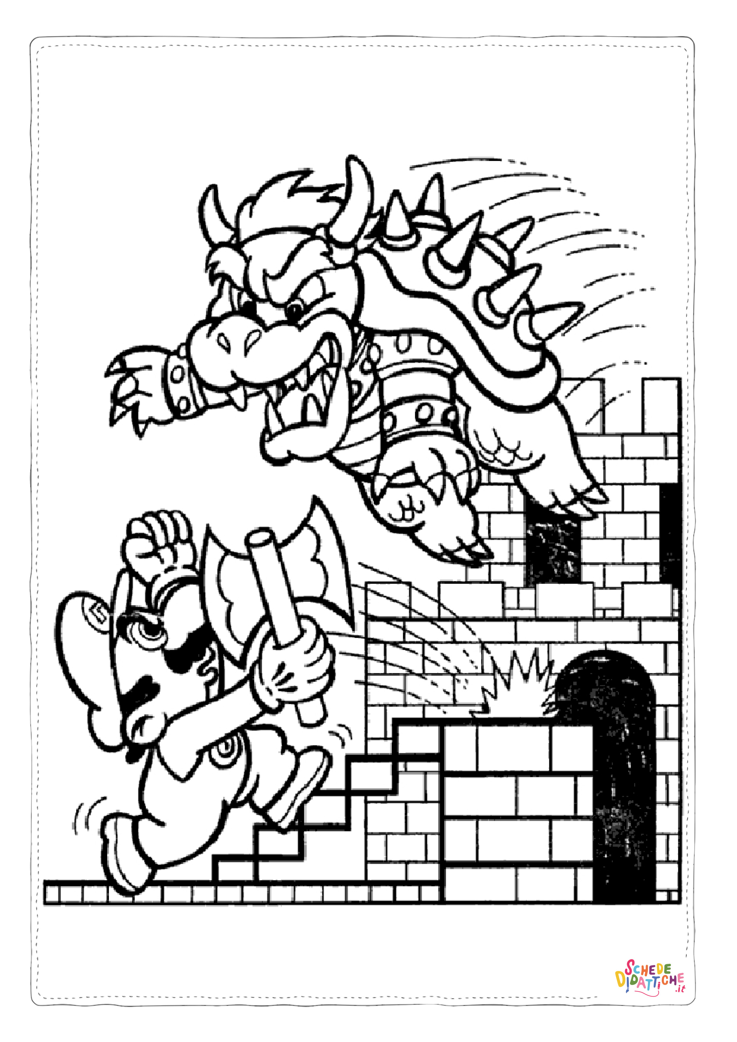 Disegno "Disegno di Super Mario da stampare e colorare 48" Disegno di Super Mario da stampare e colorare 48