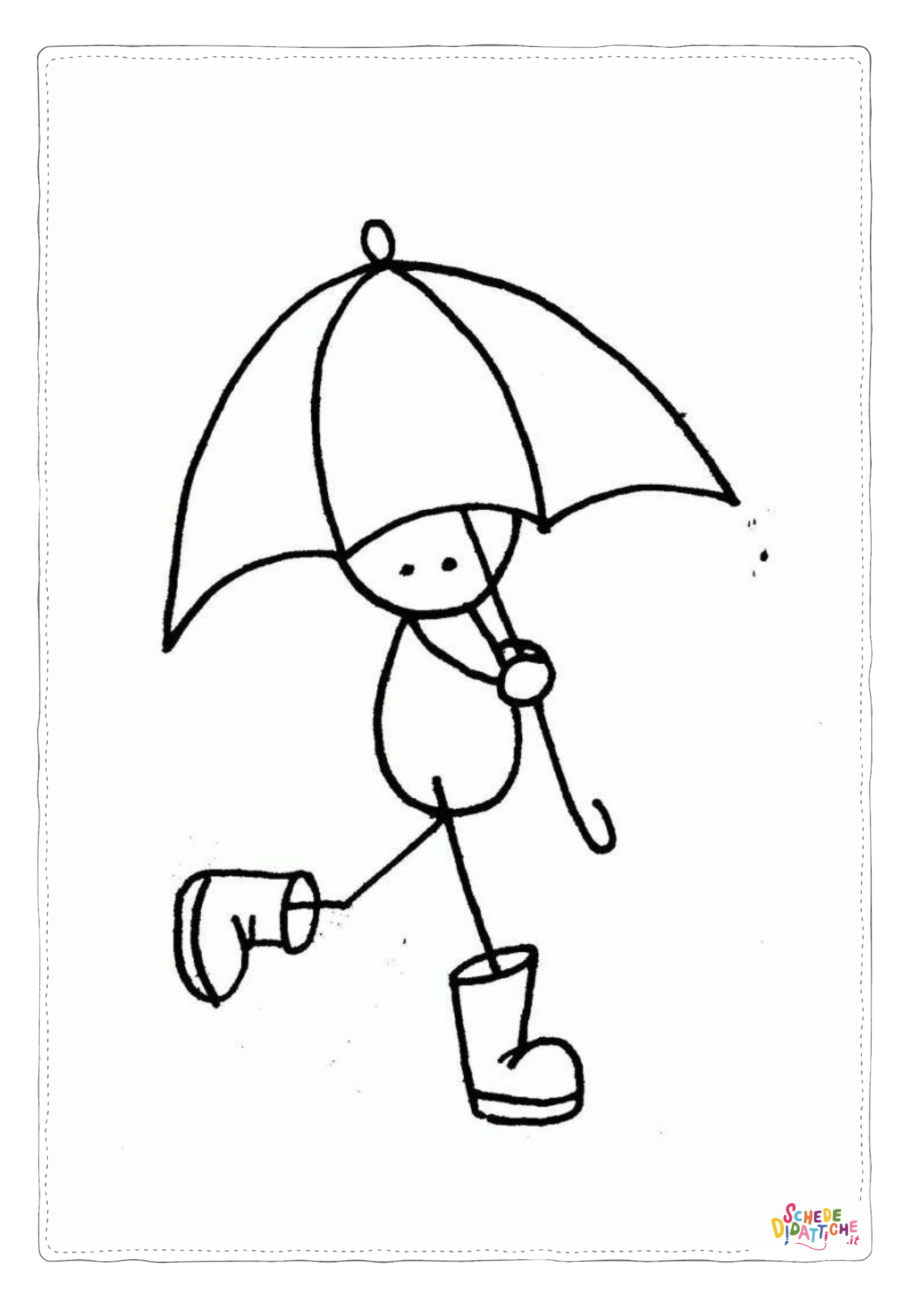 Disegno di pioggia da stampare e colorare 30