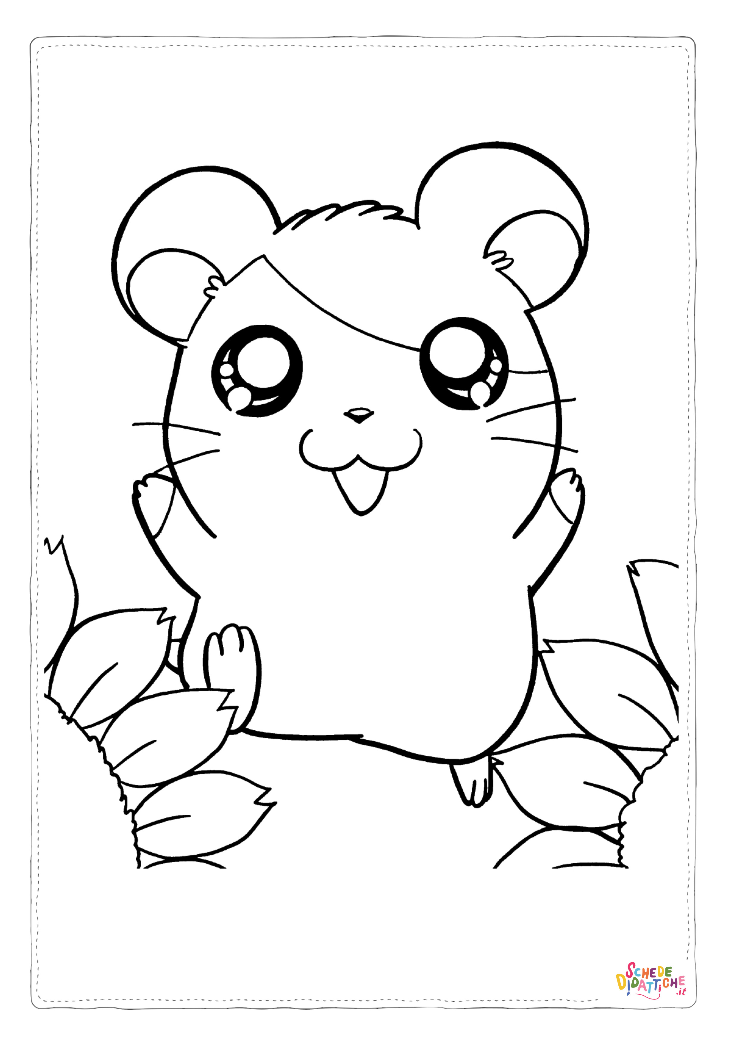 Disegno "Disegno di Hamtaro da stampare e colorare 2" Disegno di Hamtaro da stampare e colorare 2