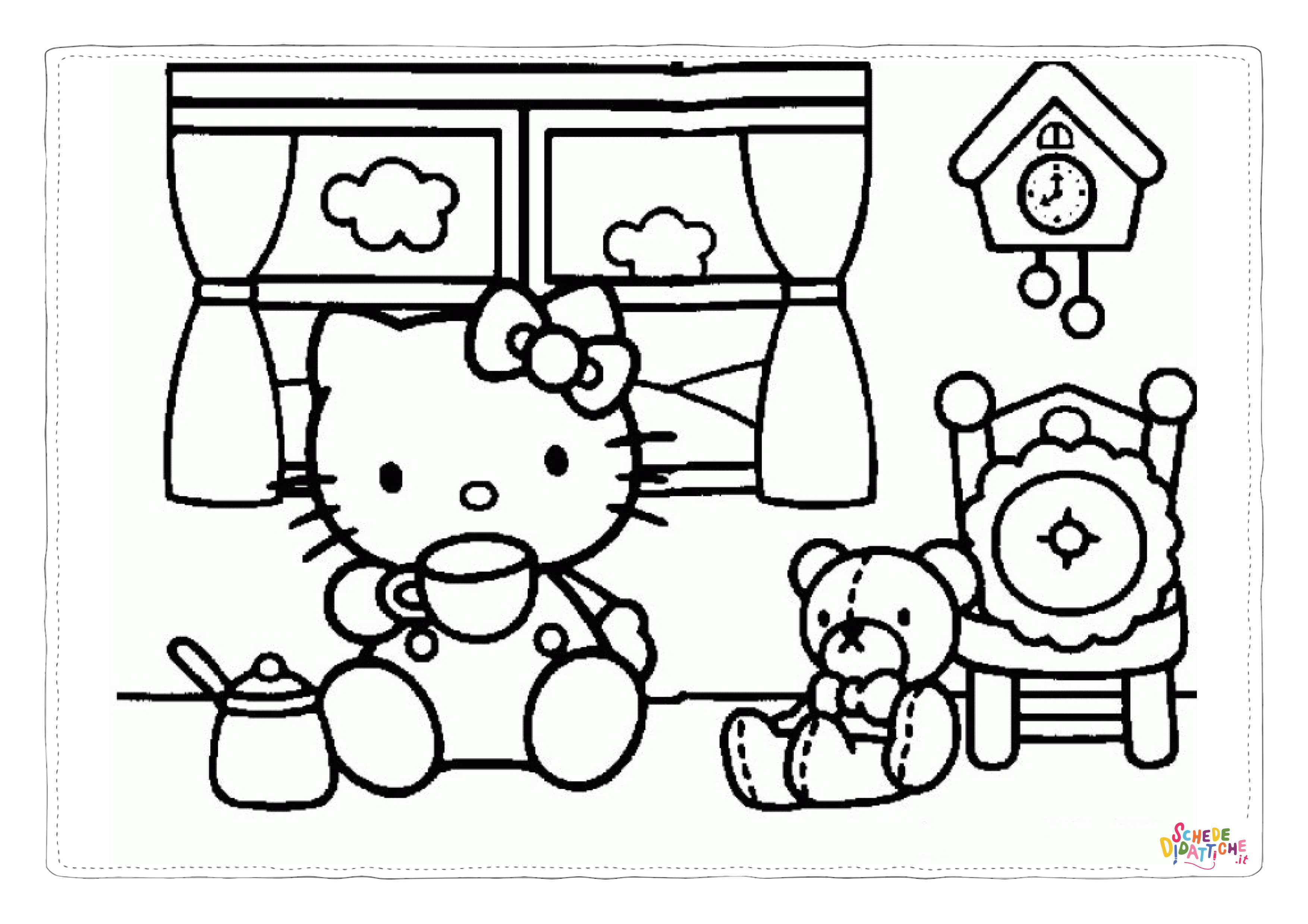 Disegno "Disegno di Hello Kitty da stampare e colorare 18" Disegno di Hello Kitty da stampare e colorare 18