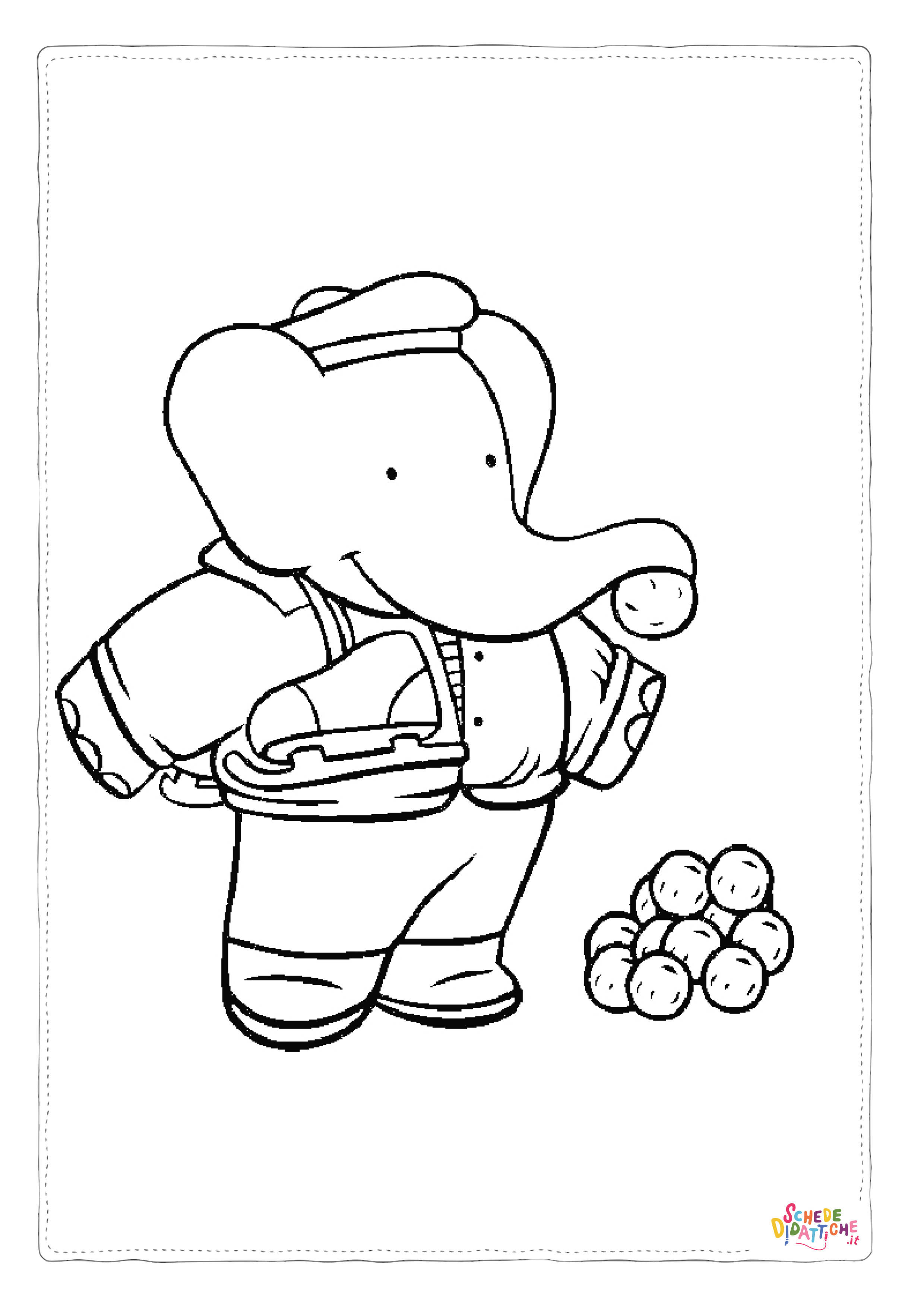Disegno "Disegno di elefante da stampare e colorare 139" Disegno di elefante da stampare e colorare 139