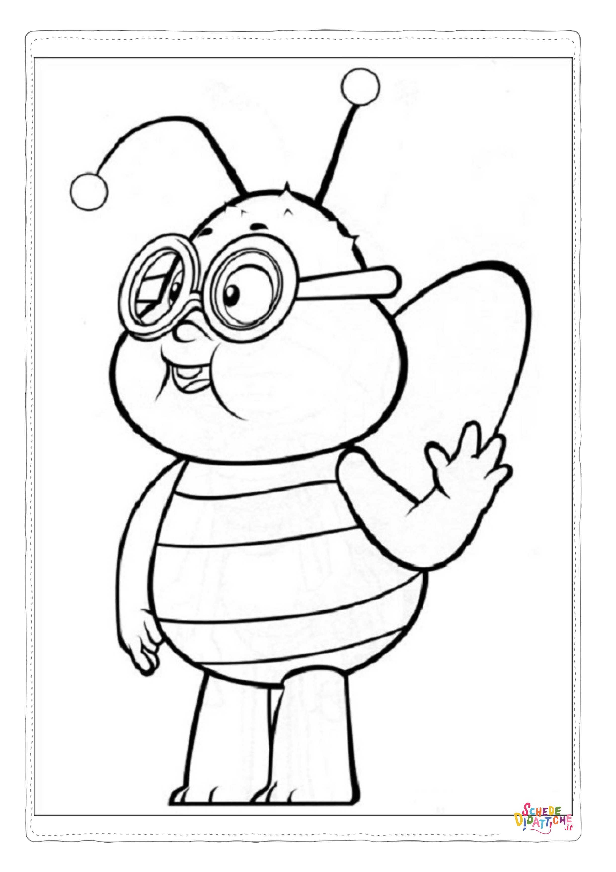 Disegno "Disegno di ape da stampare e colorare 15" Disegno di ape da stampare e colorare 15