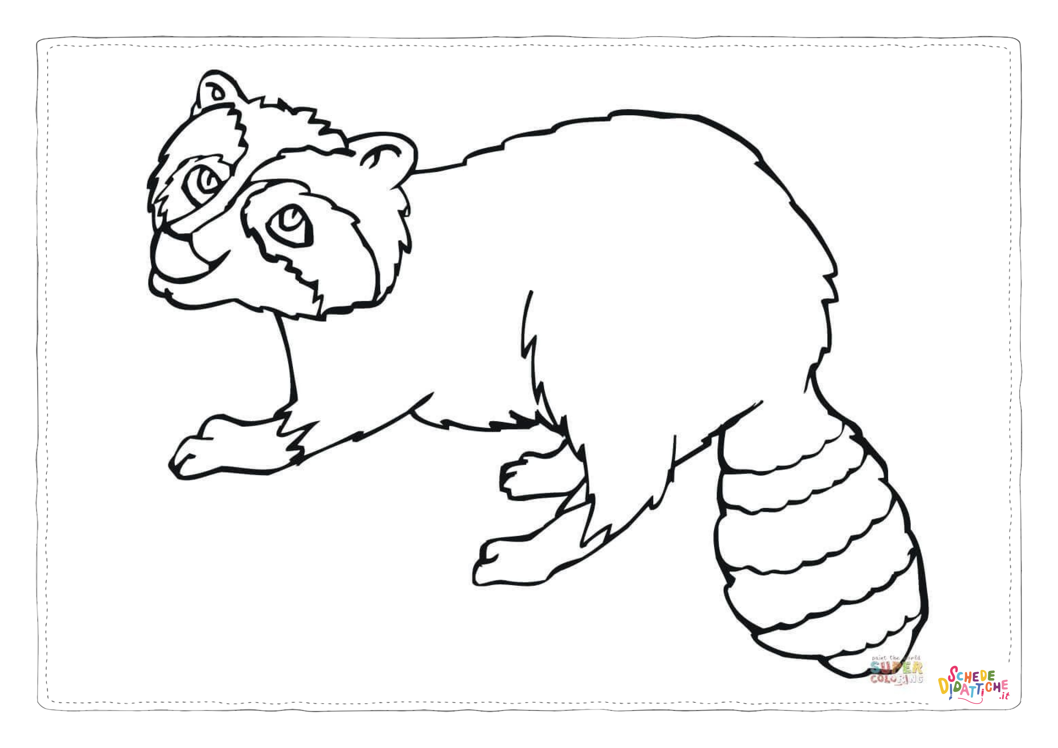 Disegno di procione da stampare e colorare 26
