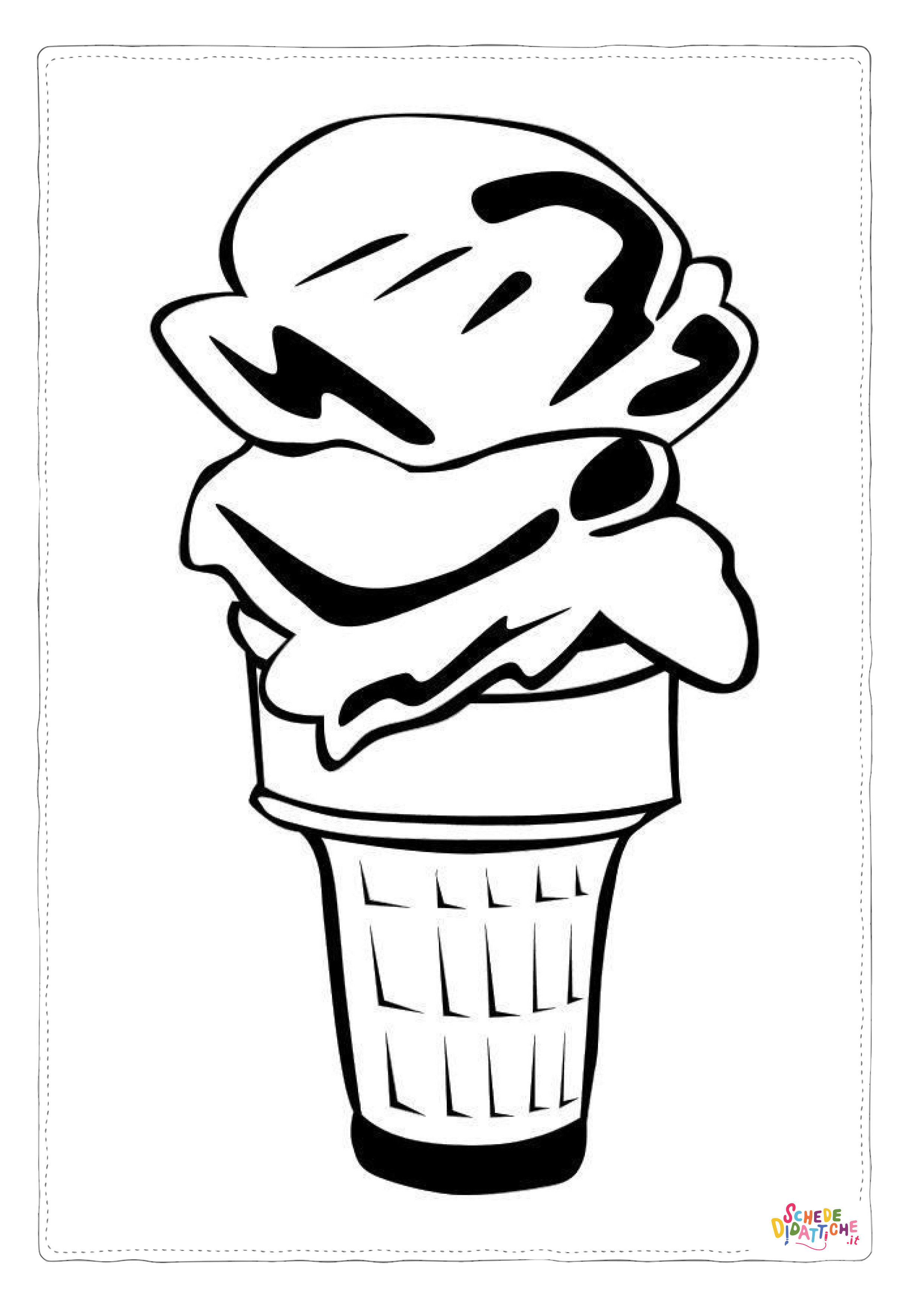 Disegno "Disegno di gelato da stampare e colorare 59" Disegno di gelato da stampare e colorare 59
