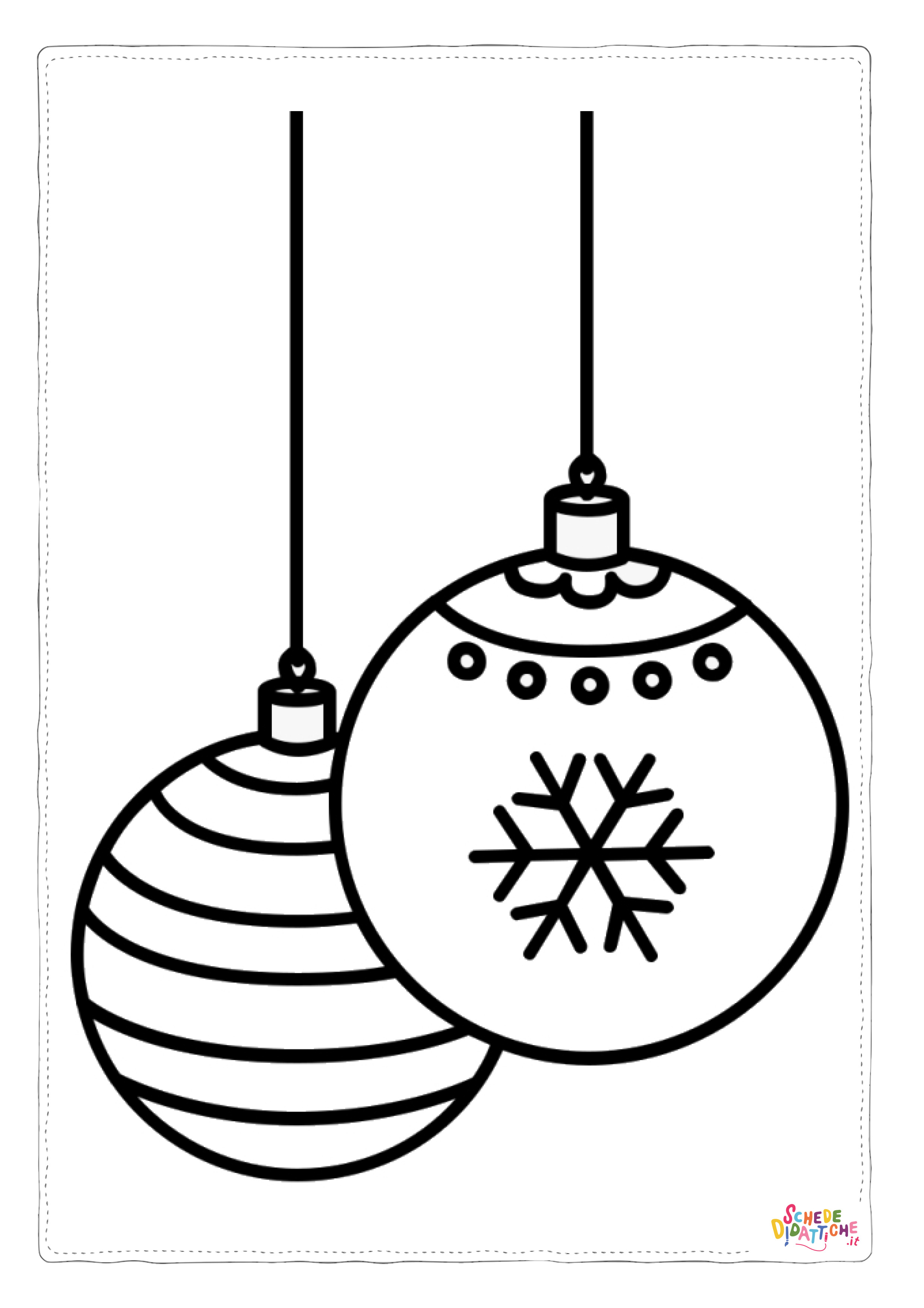 Disegno "Disegno di palla di Natale da stampare e colorare" Disegno di palla di Natale da stampare e colorare