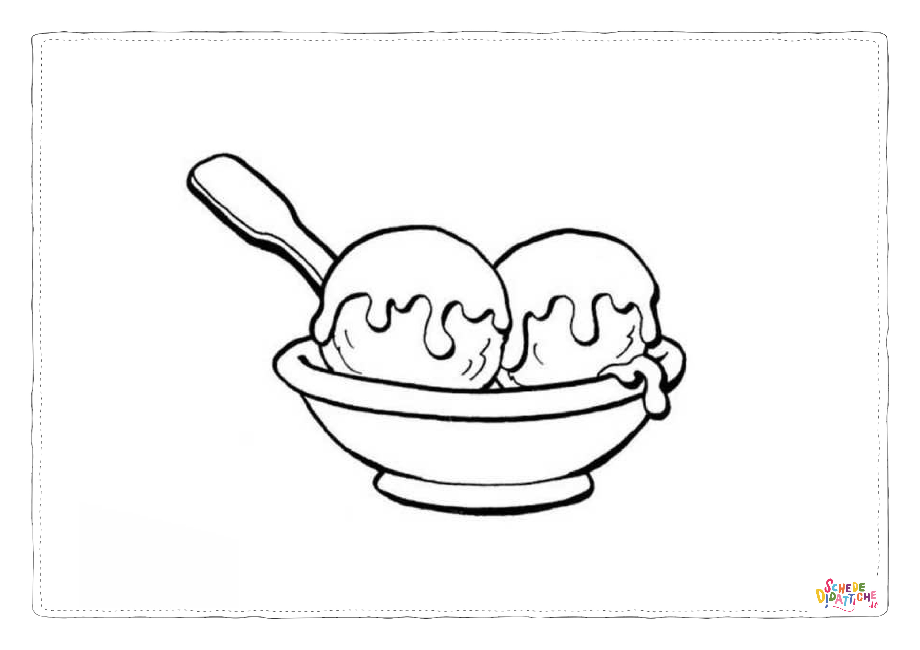 Disegno di gelato da stampare e colorare 19
