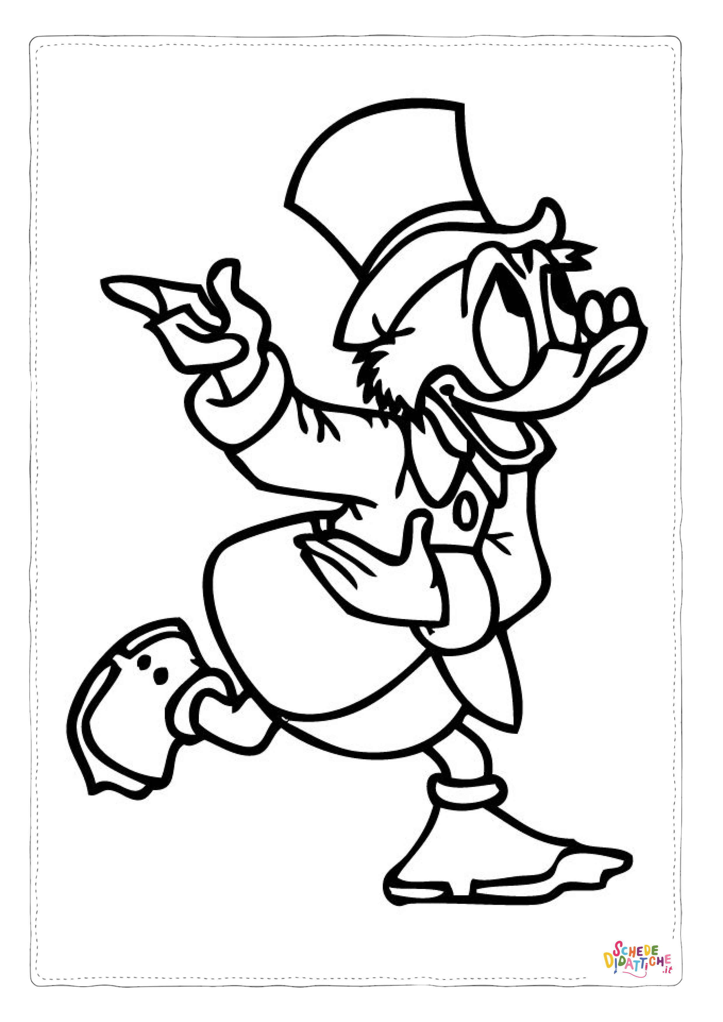 Disegno "Disegno di Zio Paperone da stampare e colorare 15" Disegno di Zio Paperone da stampare e colorare 15