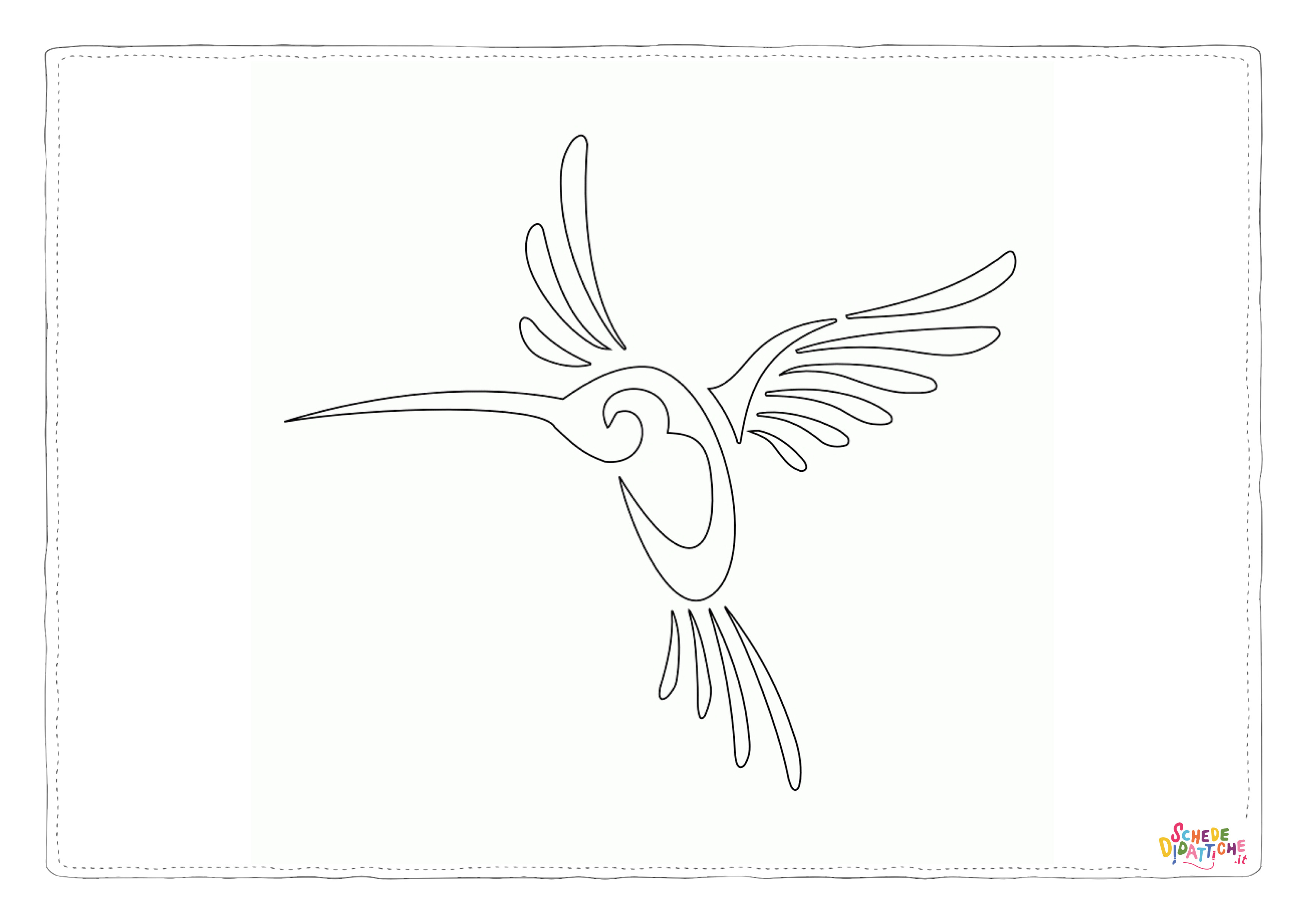 Disegno "Disegno di uccello da stampare e colorare 122" Disegno di uccello da stampare e colorare 122