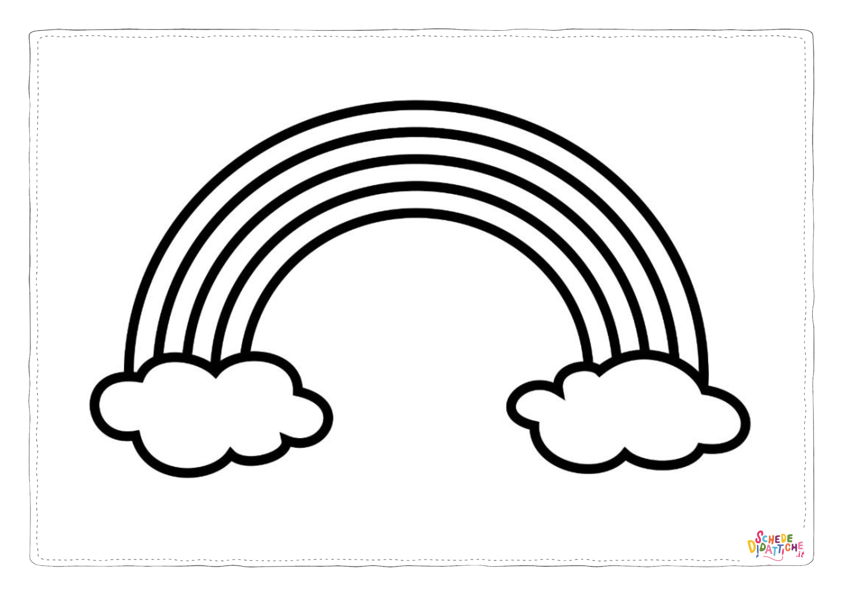 Disegno "Disegno di arcobaleno da stampare e colorare 24" Disegno di arcobaleno da stampare e colorare 24