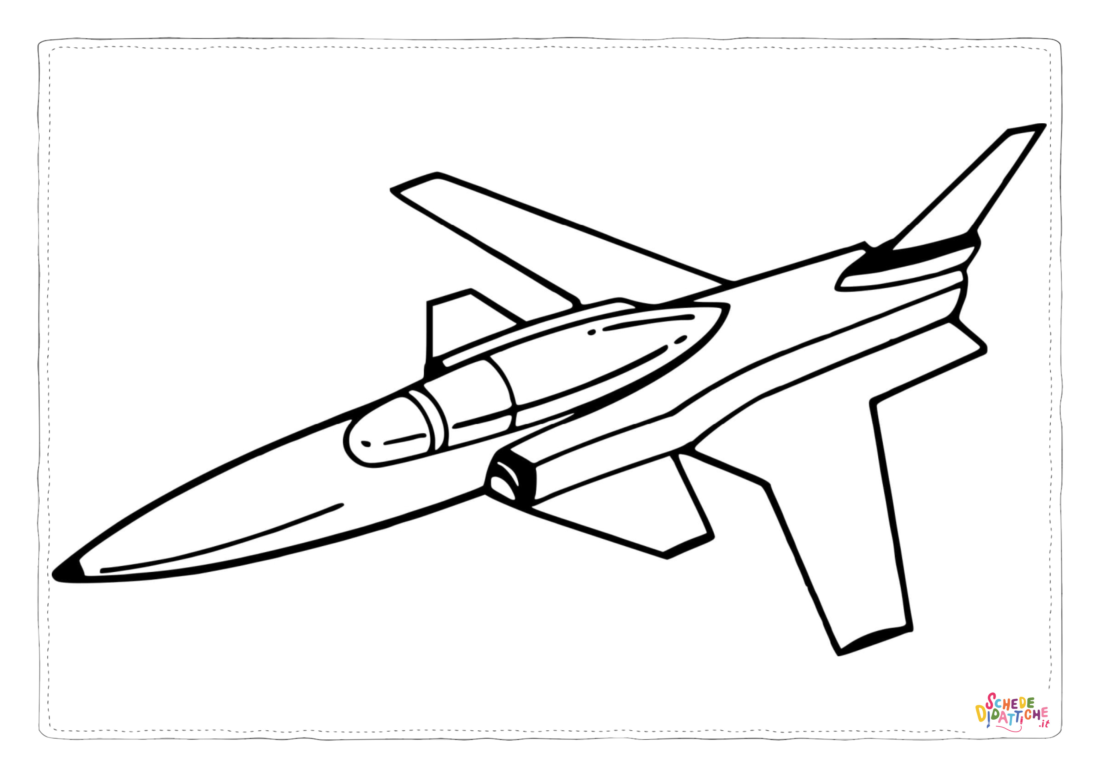 Disegno "Disegno di aereo militare da stampare e colorare 72" Disegno di aereo militare da stampare e colorare 72