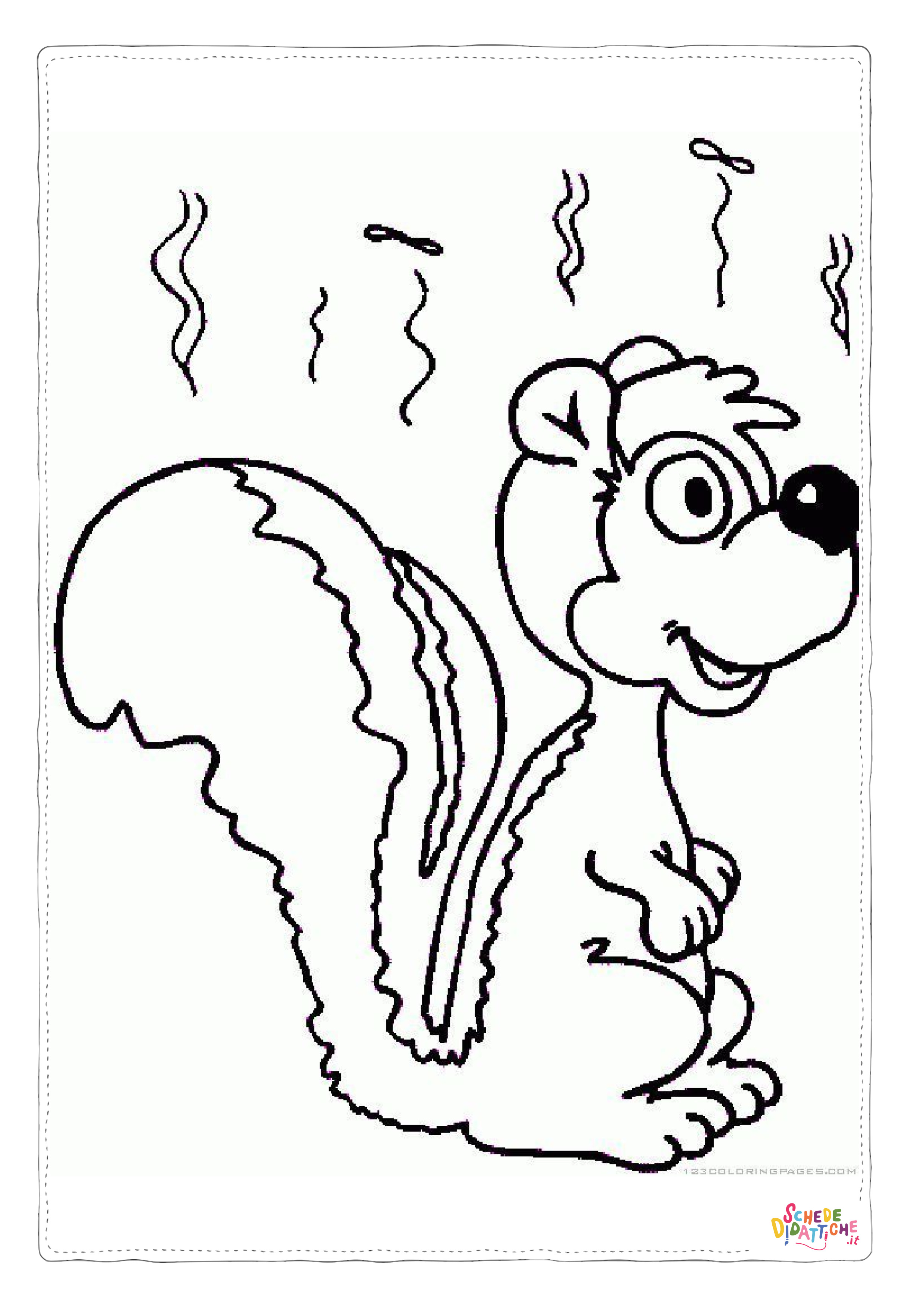 Disegno "Disegno di puzzola da stampare e colorare 10" Disegno di puzzola da stampare e colorare 10