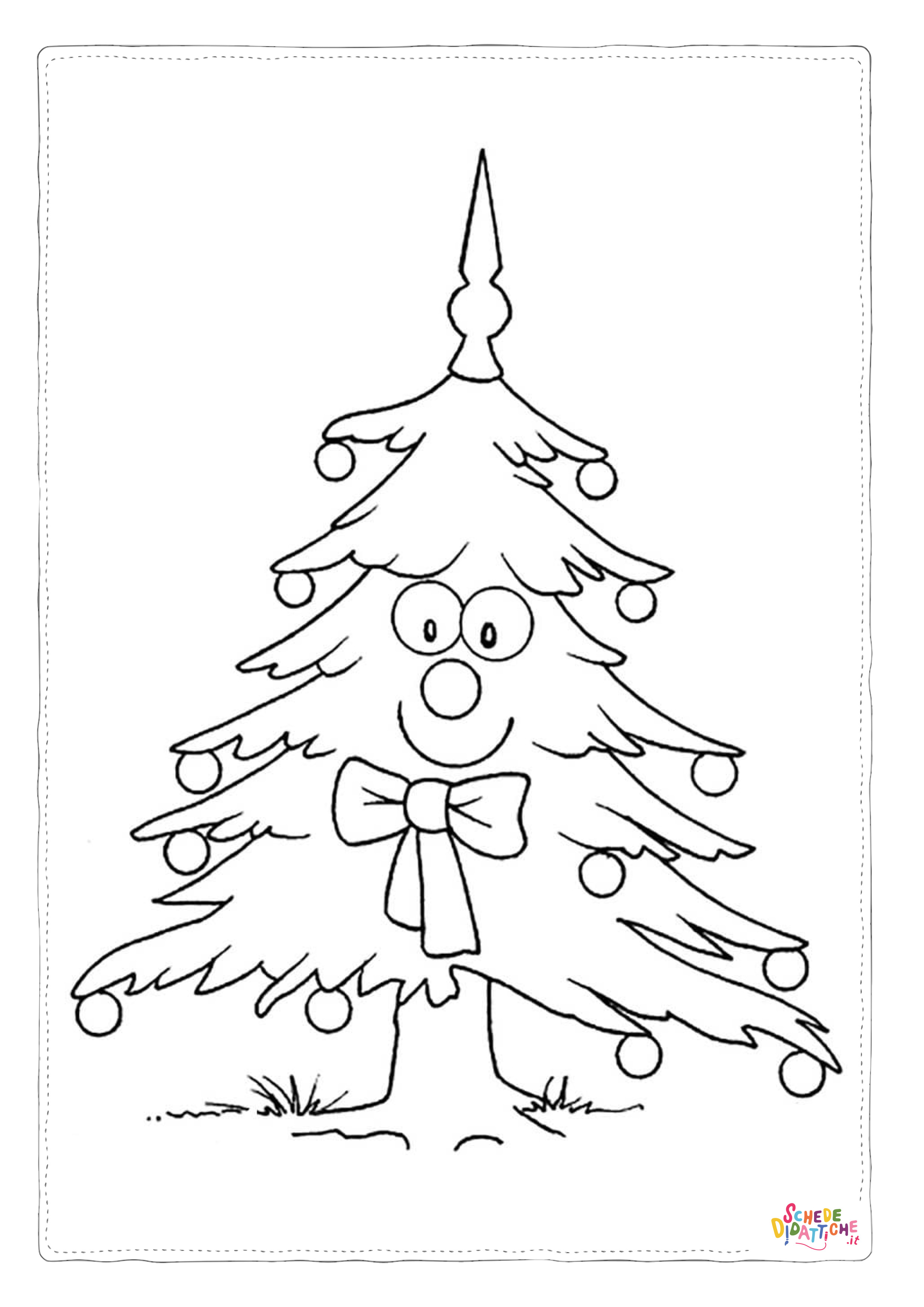 Disegno di albero di Natale da stampare e colorare 116