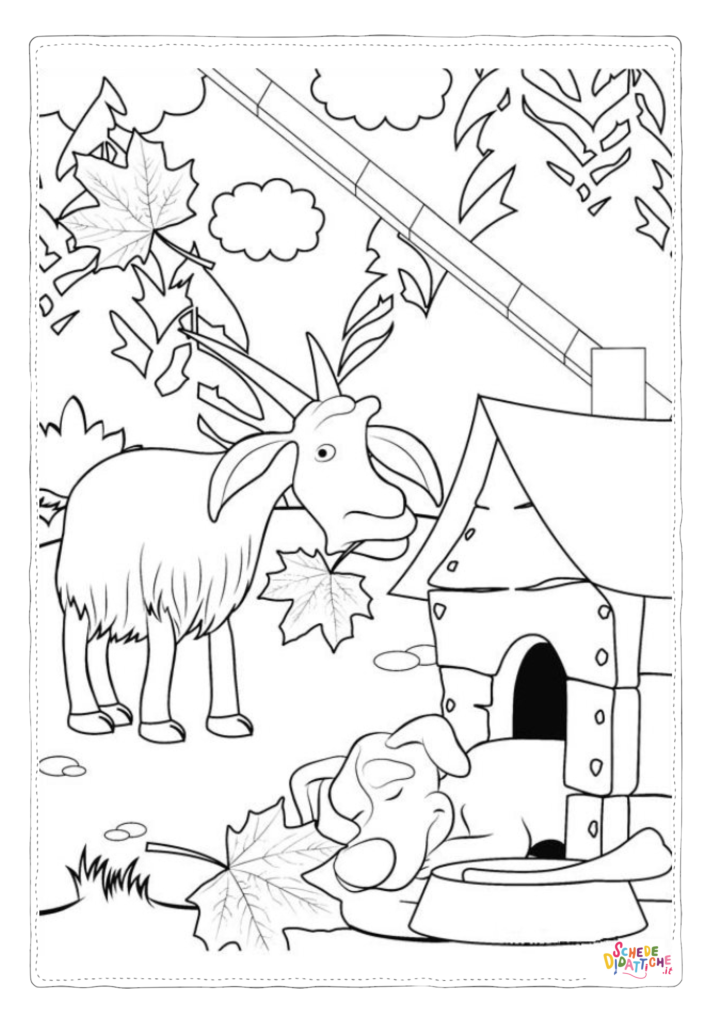 Disegno "Disegno di Masha e Orso da stampare e colorare 1" Disegno di Masha e Orso da stampare e colorare 1