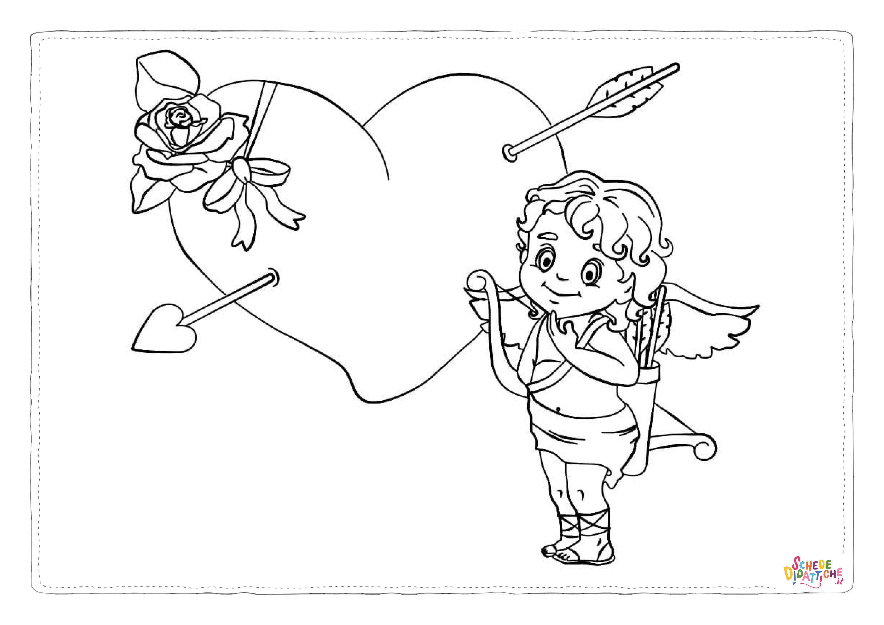 Disegno "Disegno di San Valentino da stampare e colorare 56" Disegno di San Valentino da stampare e colorare 56